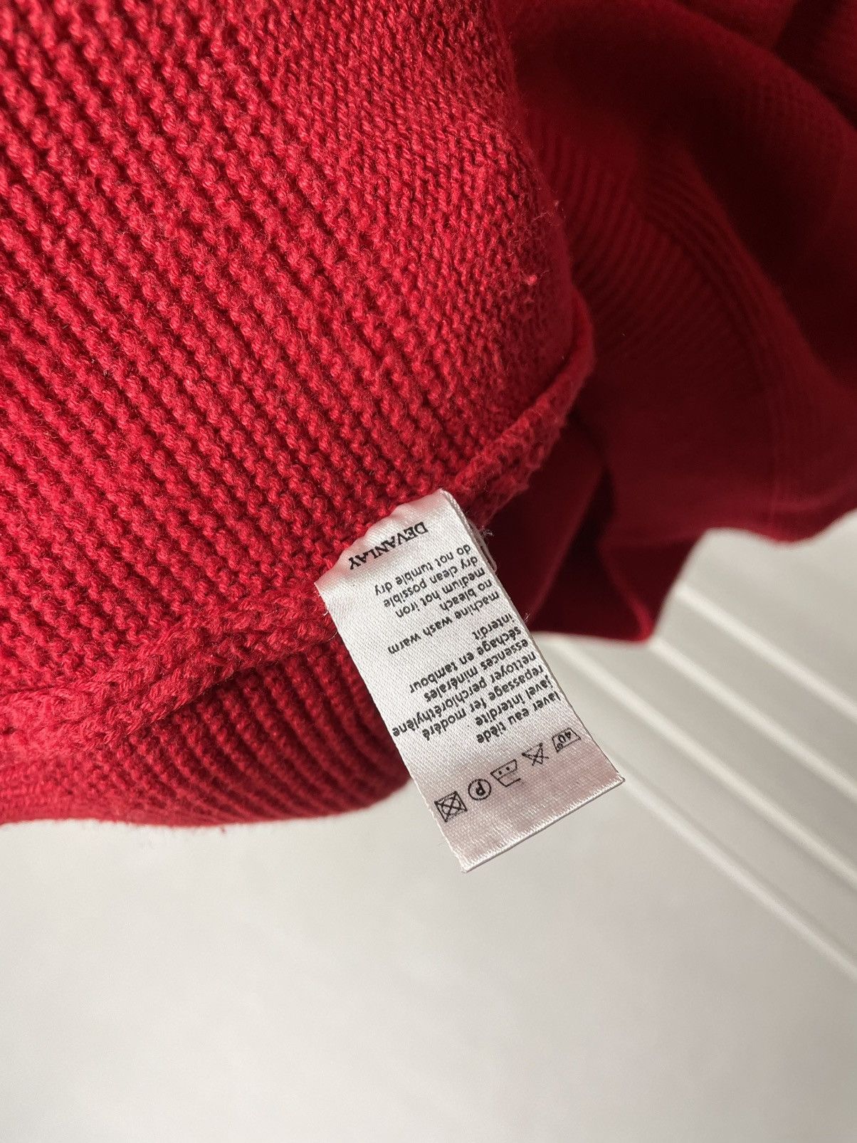 Lacoste Lacoste Vintage Red Knitted Pattern Sweater Sweatshirt Size US L / EU 52-54 / 3 - 8 Thumbnail