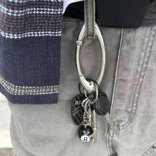Japanese Brand Hitomi x Maezo Y2k Silver Keychain Essential Icon Carabiner Size ONE SIZE - 1 Thumbnail