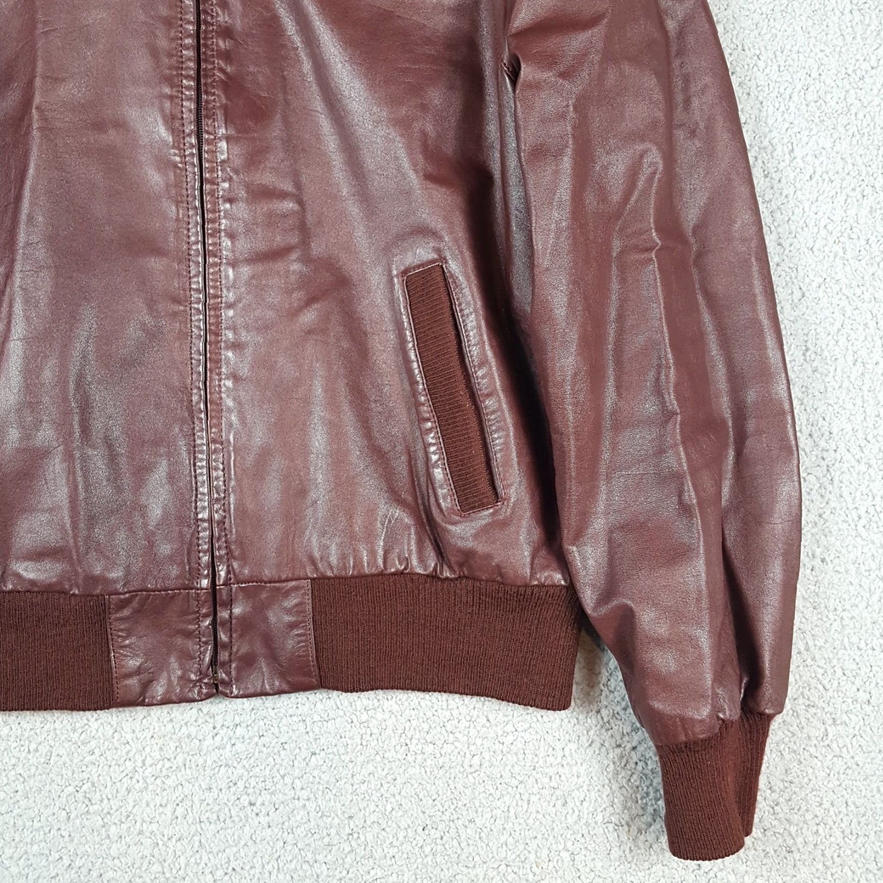 Vintage VINTAGE 80s Leather Cafe Racer Motorcycle Jacket Men’s Size 42 Tall Biker Bomber Retro Outerwear Size US XS / EU 42 / 0 - 3 Thumbnail