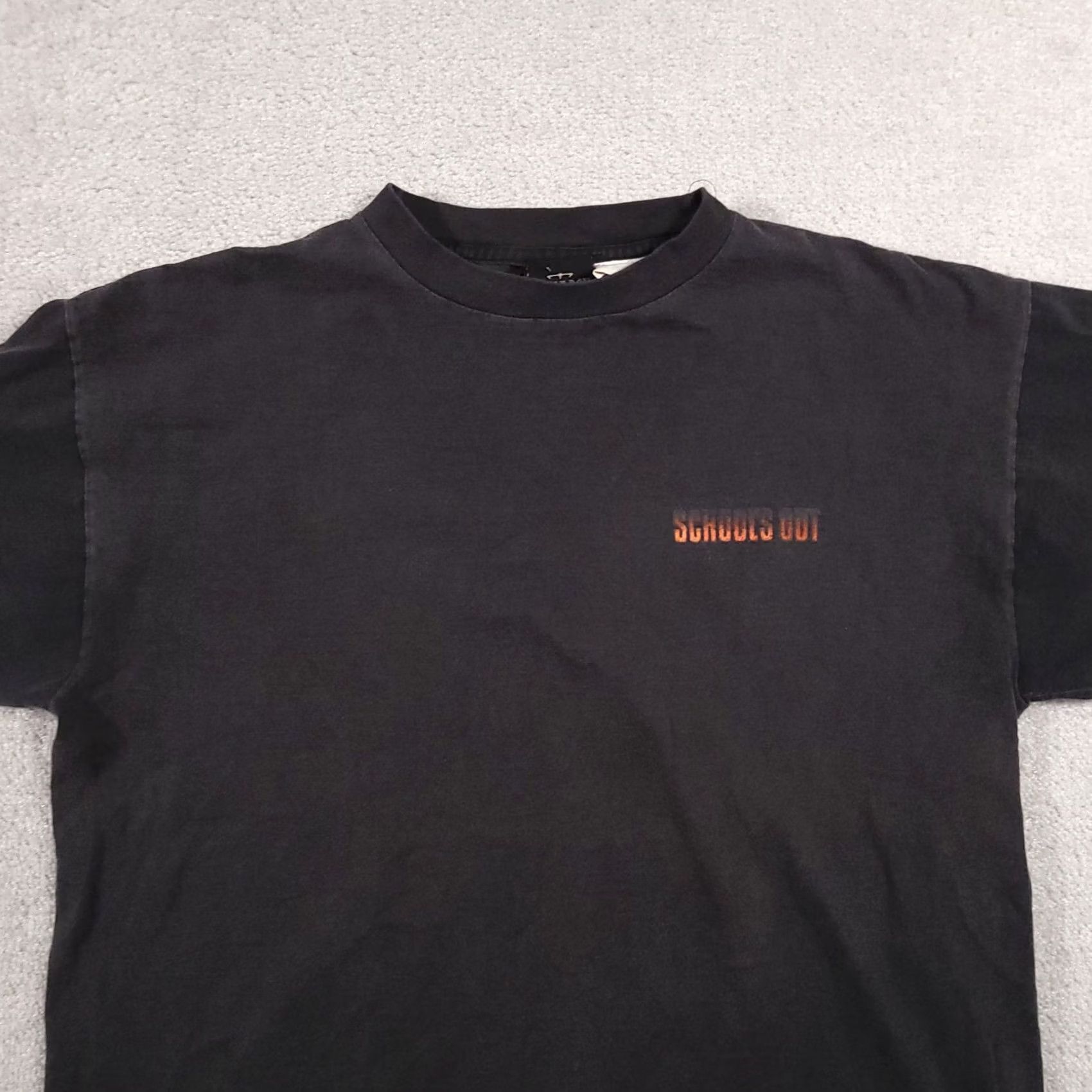 Bugle Boy VINTAGE Bugle Boy T-Shirt Mens L Black Short Sleeve Crew Neck Graphic Print 90s Schools Out Make The Grade Basketball 80s Theme Size US L / EU 52-54 / 3 - 3 Thumbnail