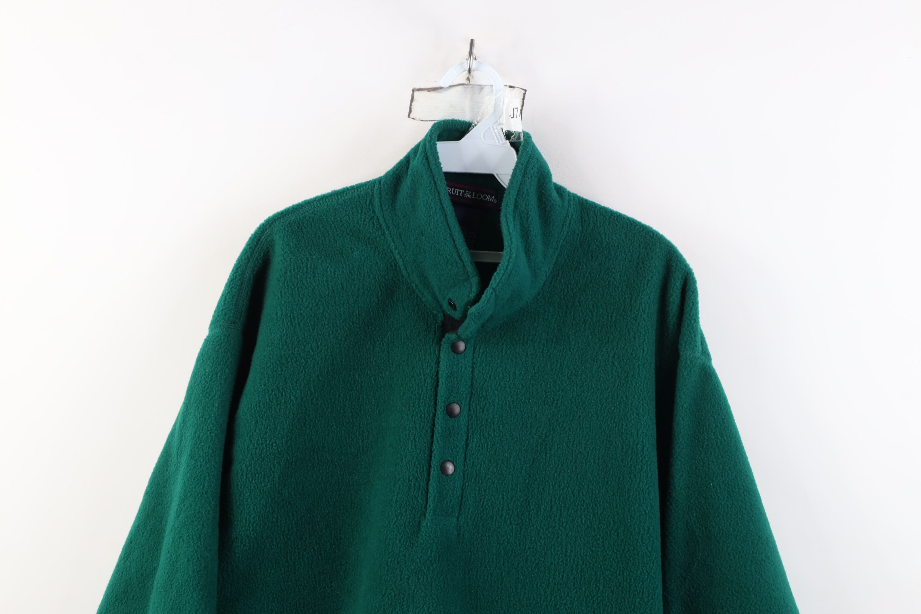 Vintage Vintage 90s Streetwear Snap Button Fleece Pullover Sweater Size US L / EU 52-54 / 3 - 2 Thumbnail