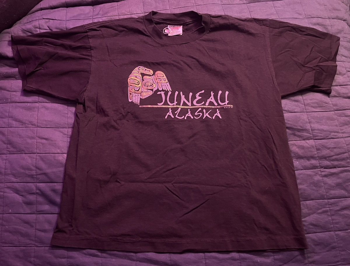 Vintage Rare Vintage 90s/ Juneau Alaska/ Single Stitch USA Tee Shirt Size US L / EU 52-54 / 3 - 1 Thumbnail
