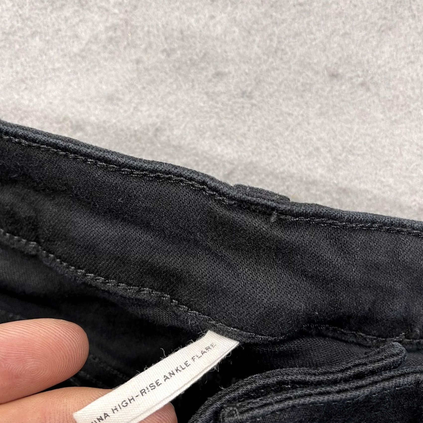 Rag & Bone VINTAGE Rag & Bone Jeans Womens 32 Black Nina High Rise Ankle Flare Stretch Denim Size 24" / US 00 / IT 34 - 5 Thumbnail
