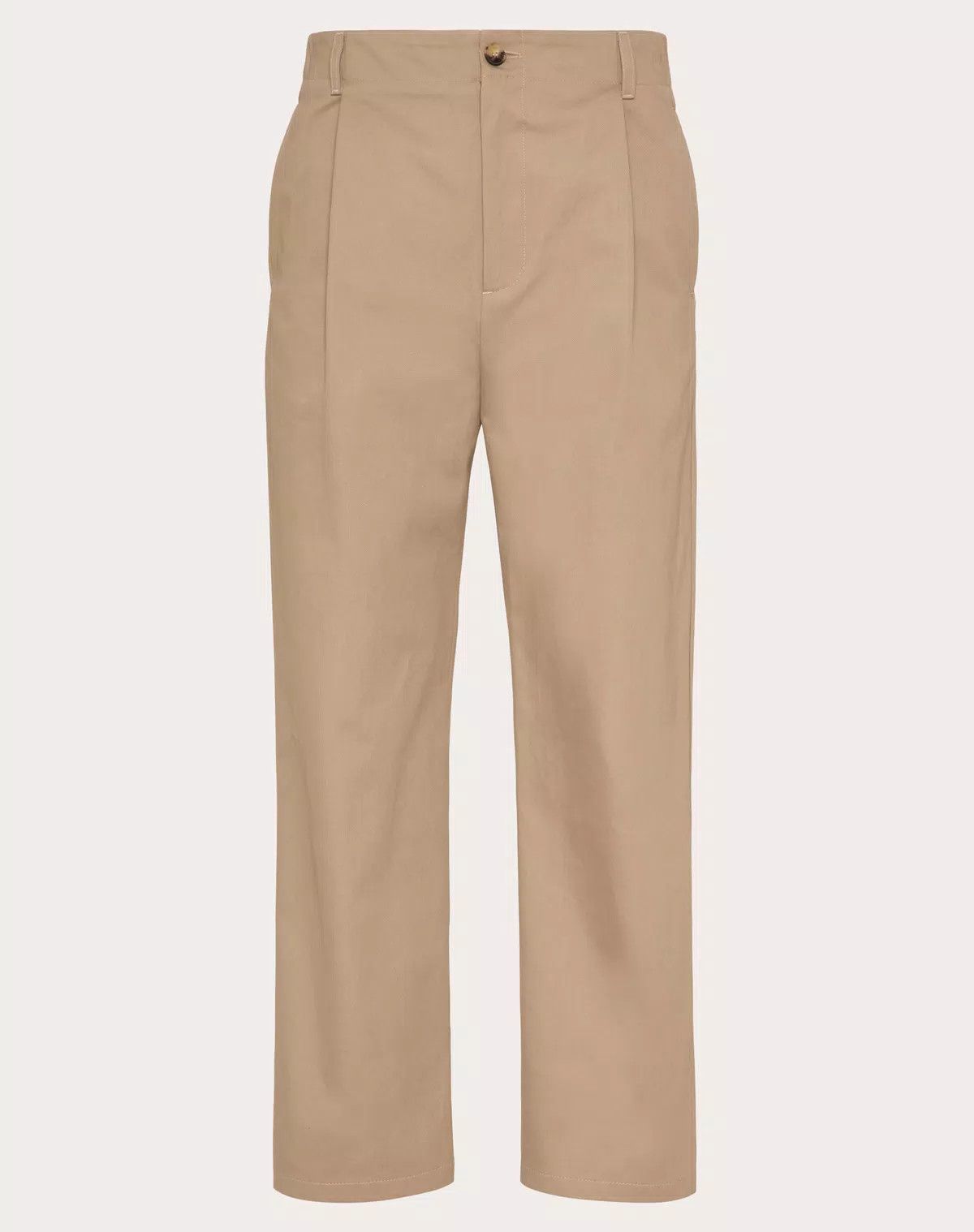 Valentino oc11z0625 Cotton Gabardine Trousers in Beige Size US 36 / EU 52 - 1 Thumbnail