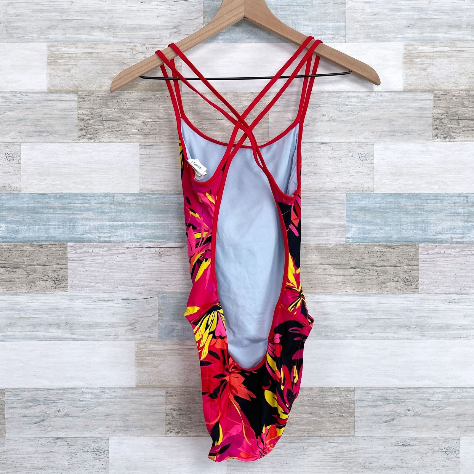 Nike Nike Strappy Open Back One Piece Swimsuit Red Womens 6 Size M / US 6-8 / IT 42-44 - 3 Thumbnail
