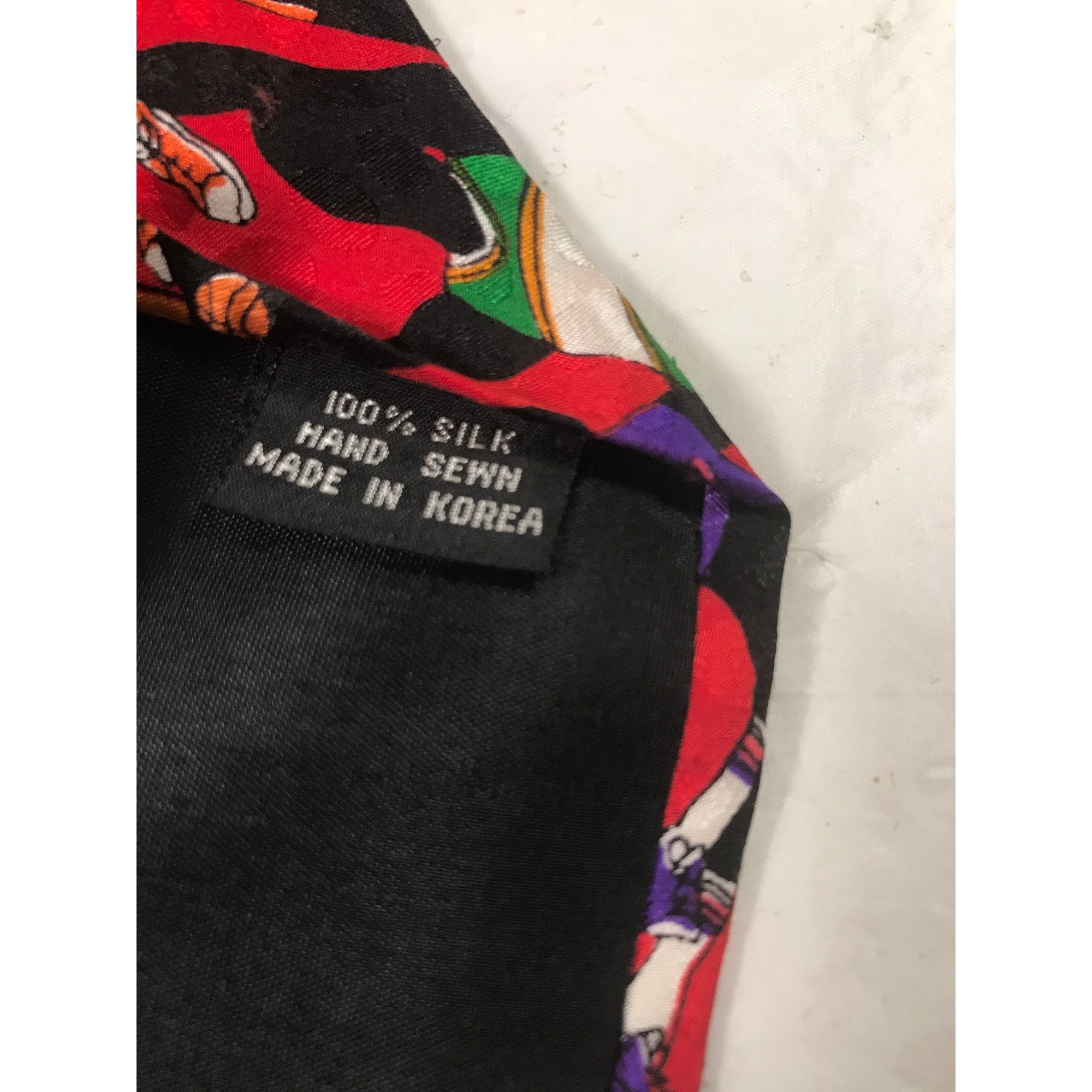 Nicole Miller Nicole Miller Multi Color Silk Men Playing Basketball Tie Size ONE SIZE - 3 Thumbnail