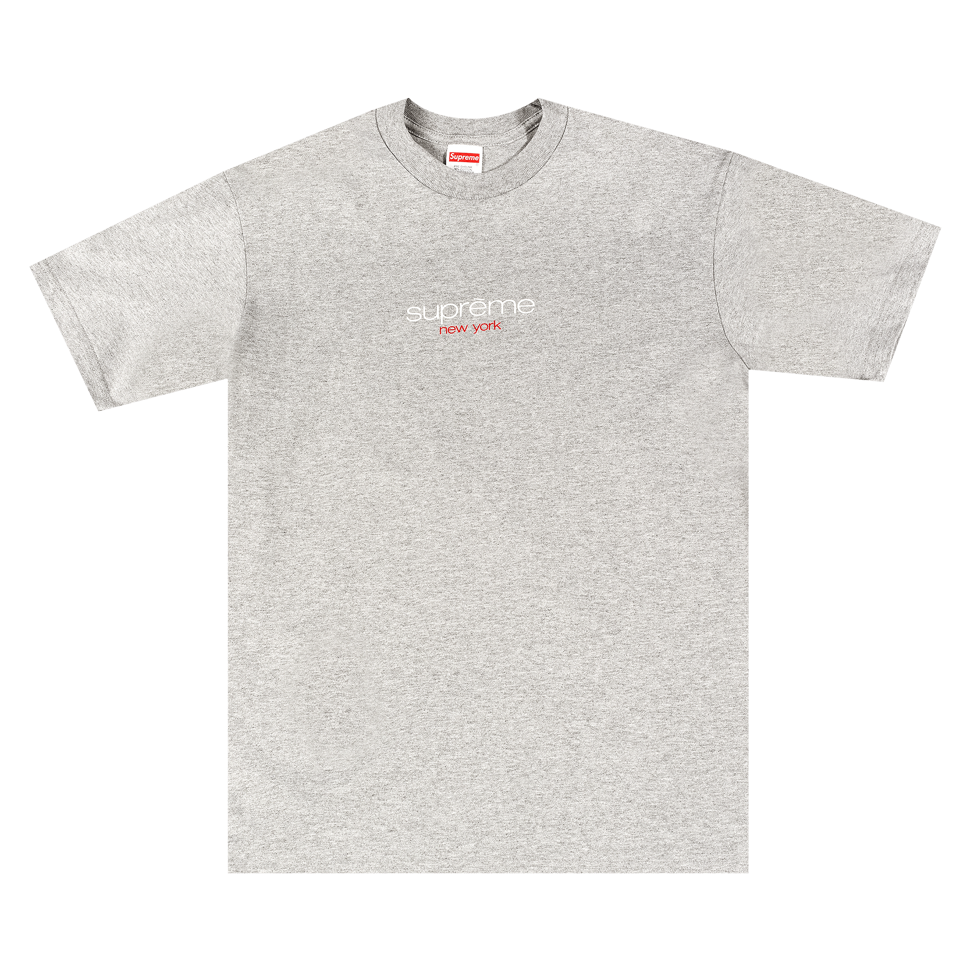 image of Supreme Classic Logo Tee Heather Grey, Men's (Size XL)