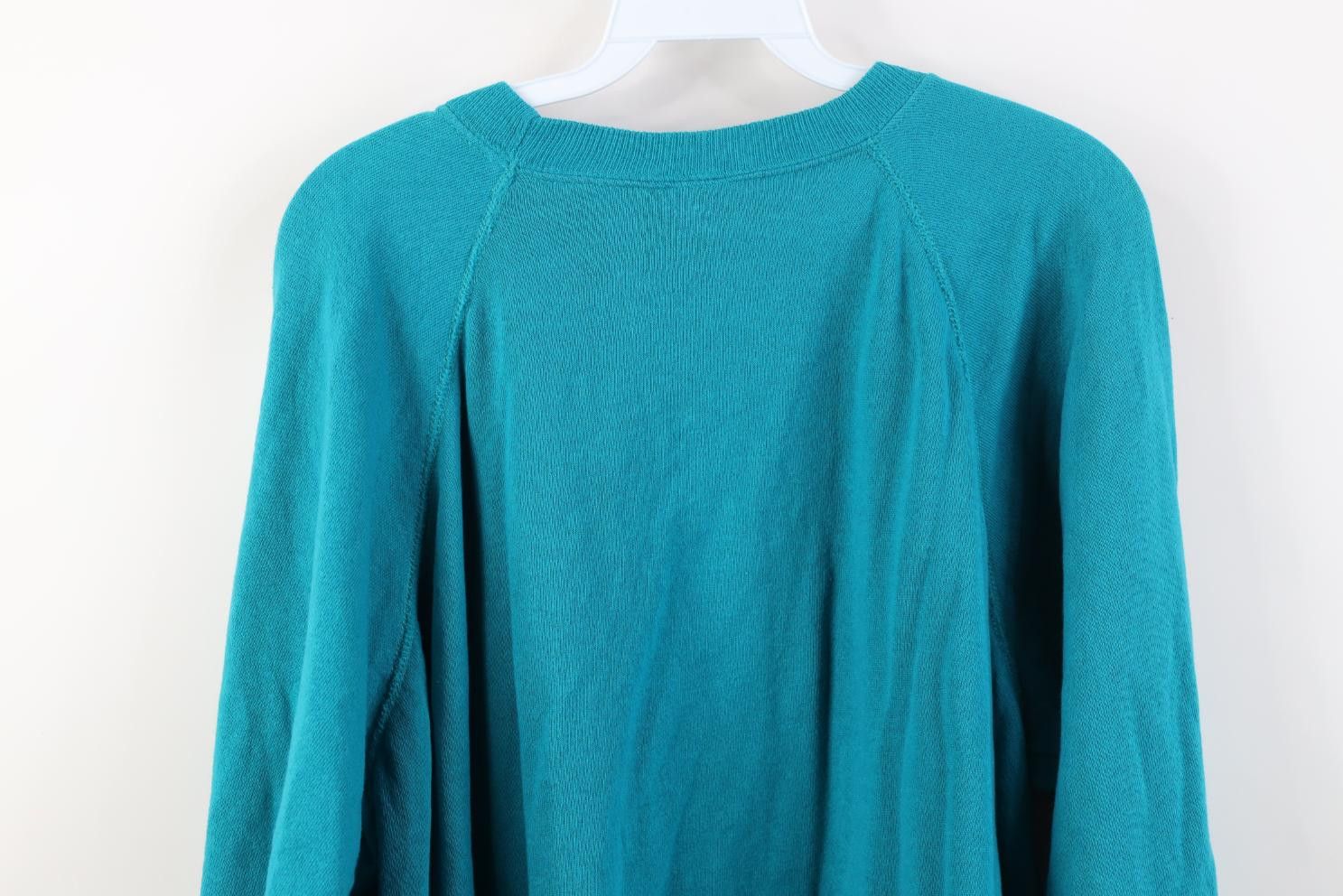 Vintage Vintage 90s Streetwear Baggy Fit Crewneck Sweatshirt Teal Size US XL / EU 56 / 4 - 8 Thumbnail