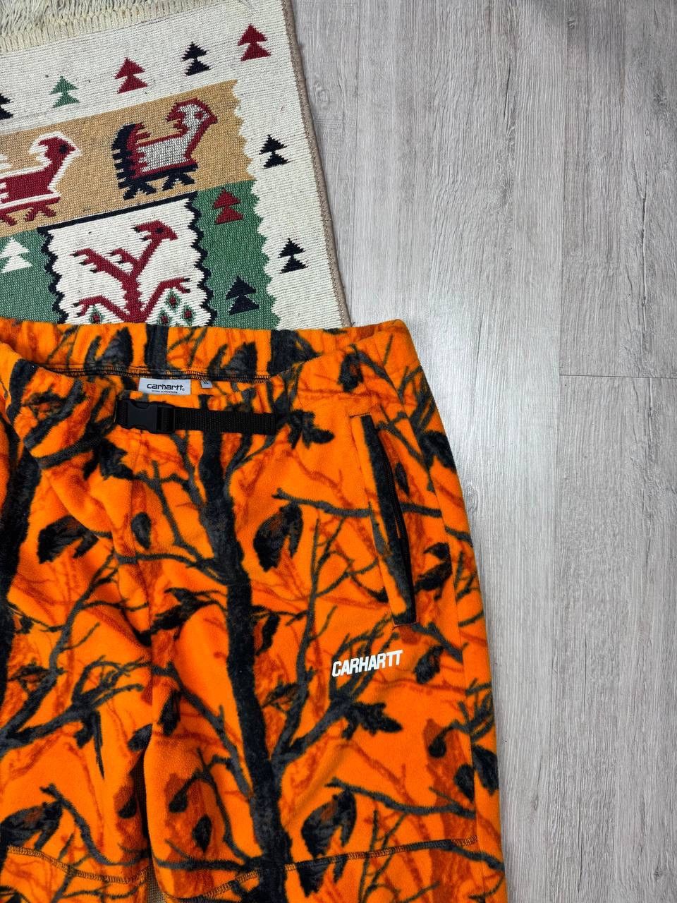Carhartt × Japanese Brand RARE Carhartt Real Tree Fleece Y2K Orange Suits Size 34R - 10 Thumbnail