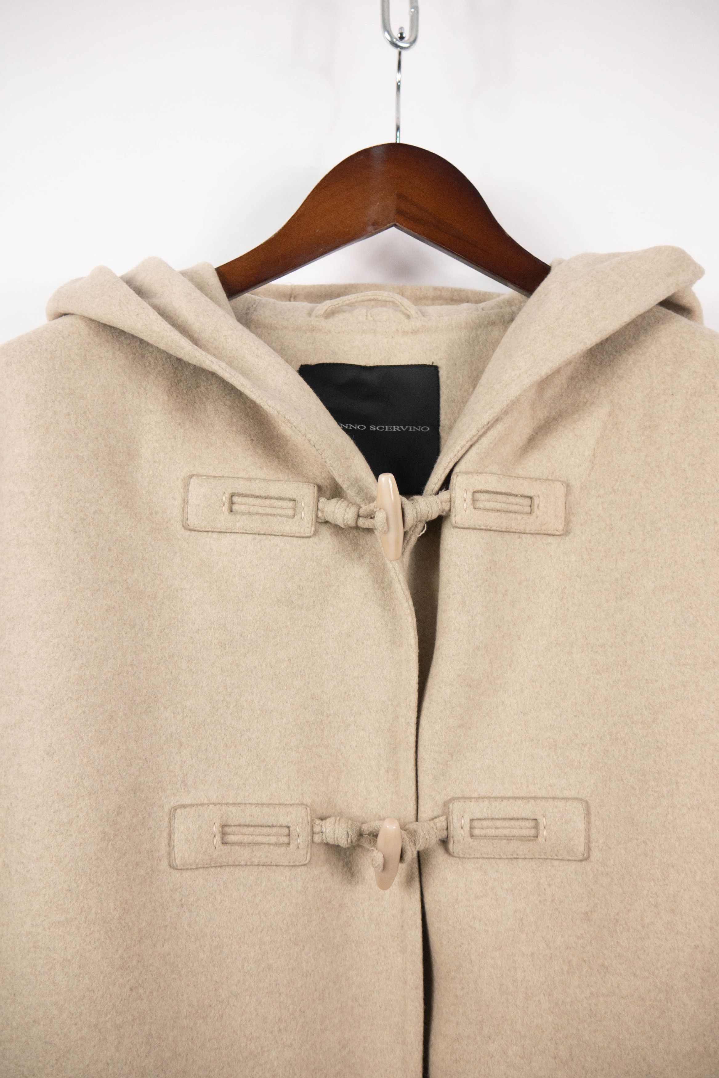 Ermanno Scervino Ermanno Scervino wool-cashmere hooded classic coat Size XL / US 12-14 / IT 48-50 - 4 Thumbnail