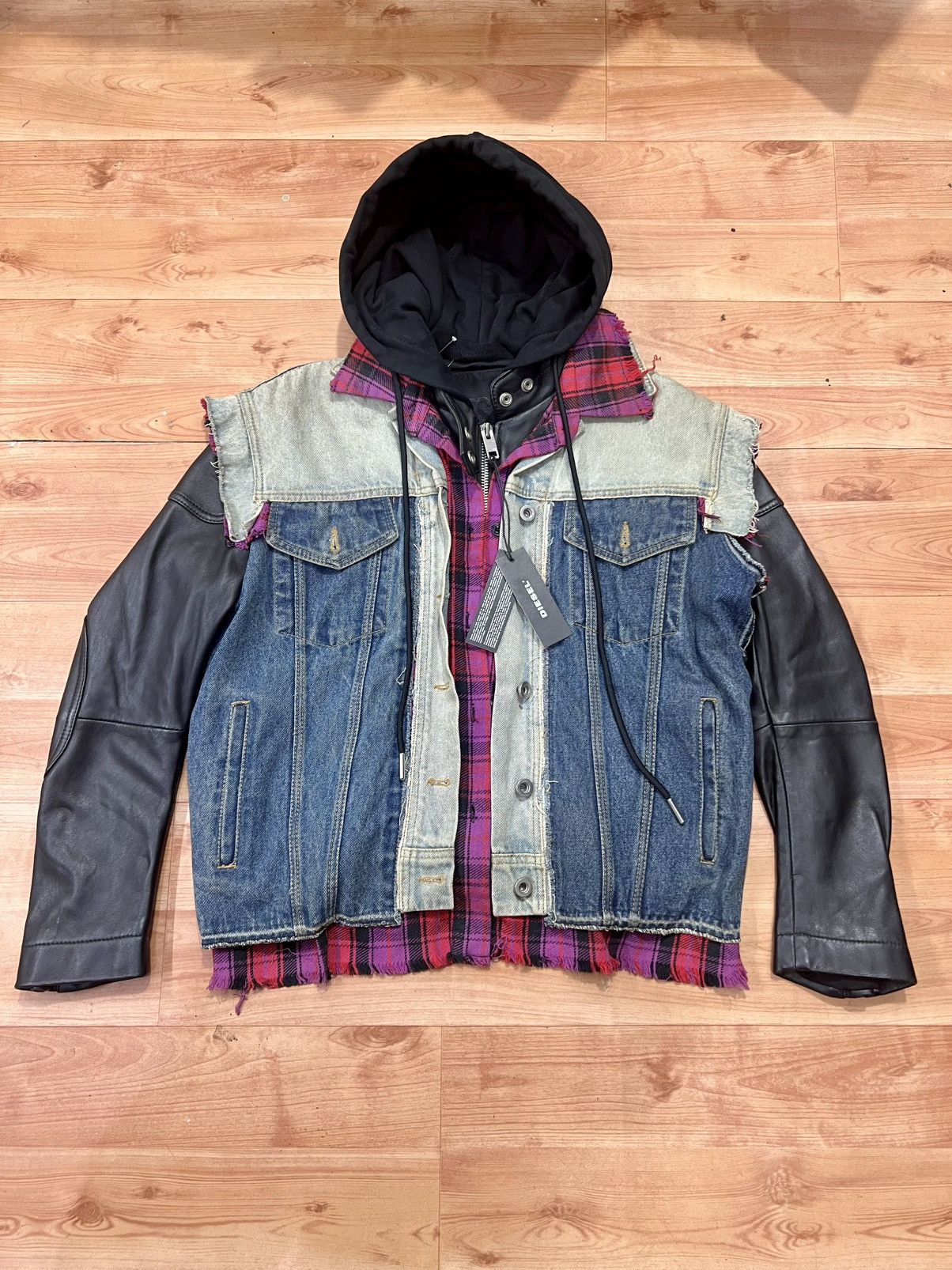 Diesel Diesel L-MARALI triple layer leather jacket for womens Size S / US 4 / IT 40 - 7 Thumbnail
