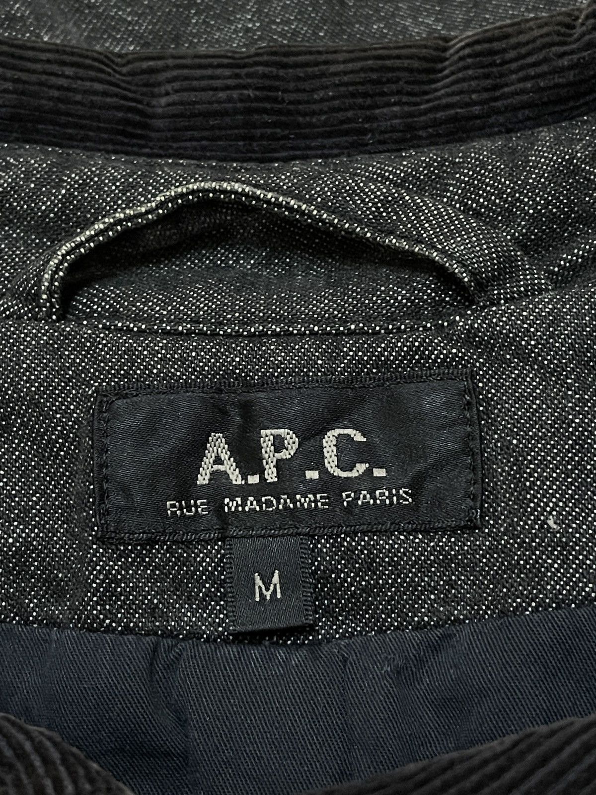 A.P.C. Very Rare Design Vintage Brand APC MA-1 Denim Jacket 1990s Size US M / EU 48-50 / 2 - 9 Thumbnail