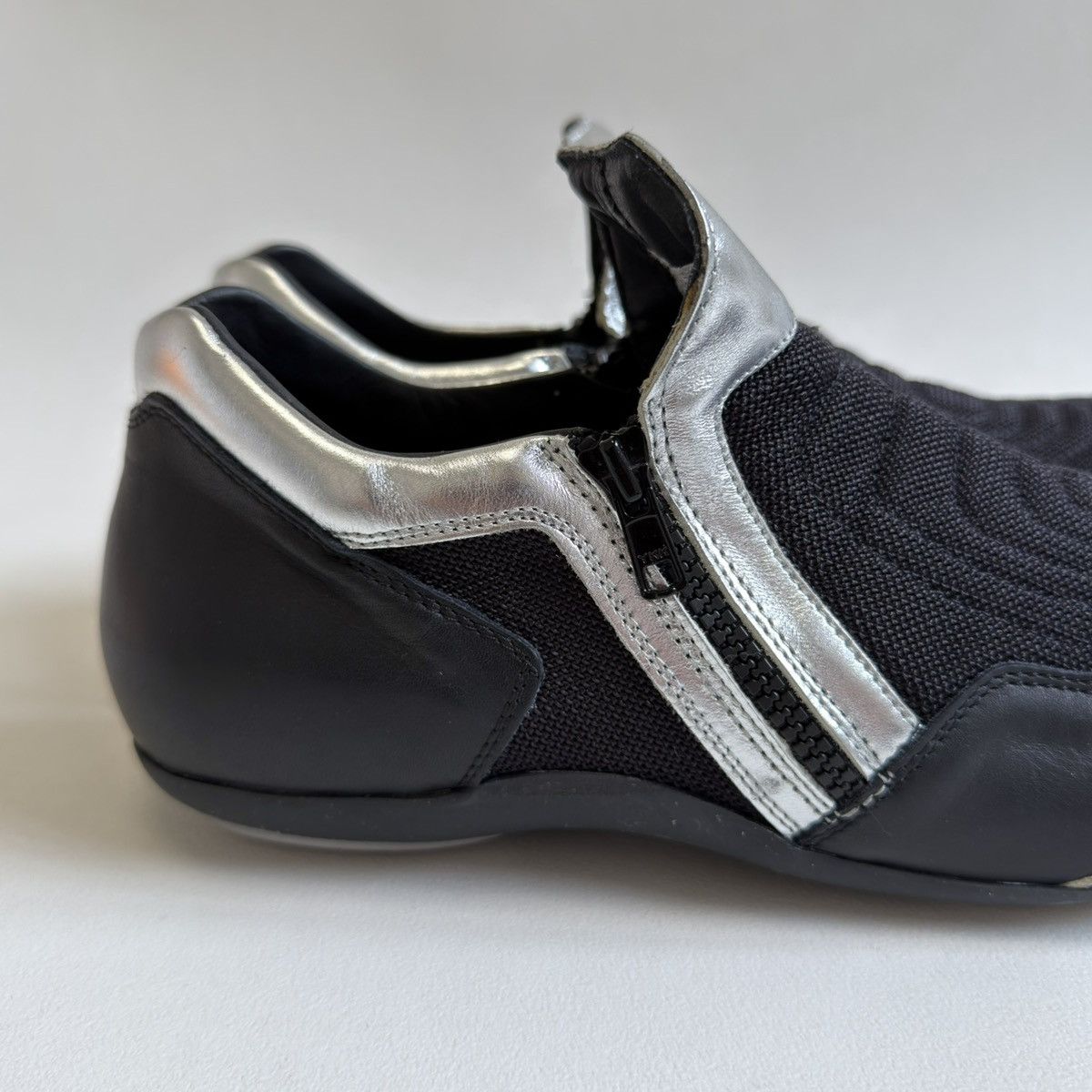 Walter Van Beirendonck 1990s Black/Silver Moto Tech Sneakers Size US 10 / EU 43 - 3 Thumbnail