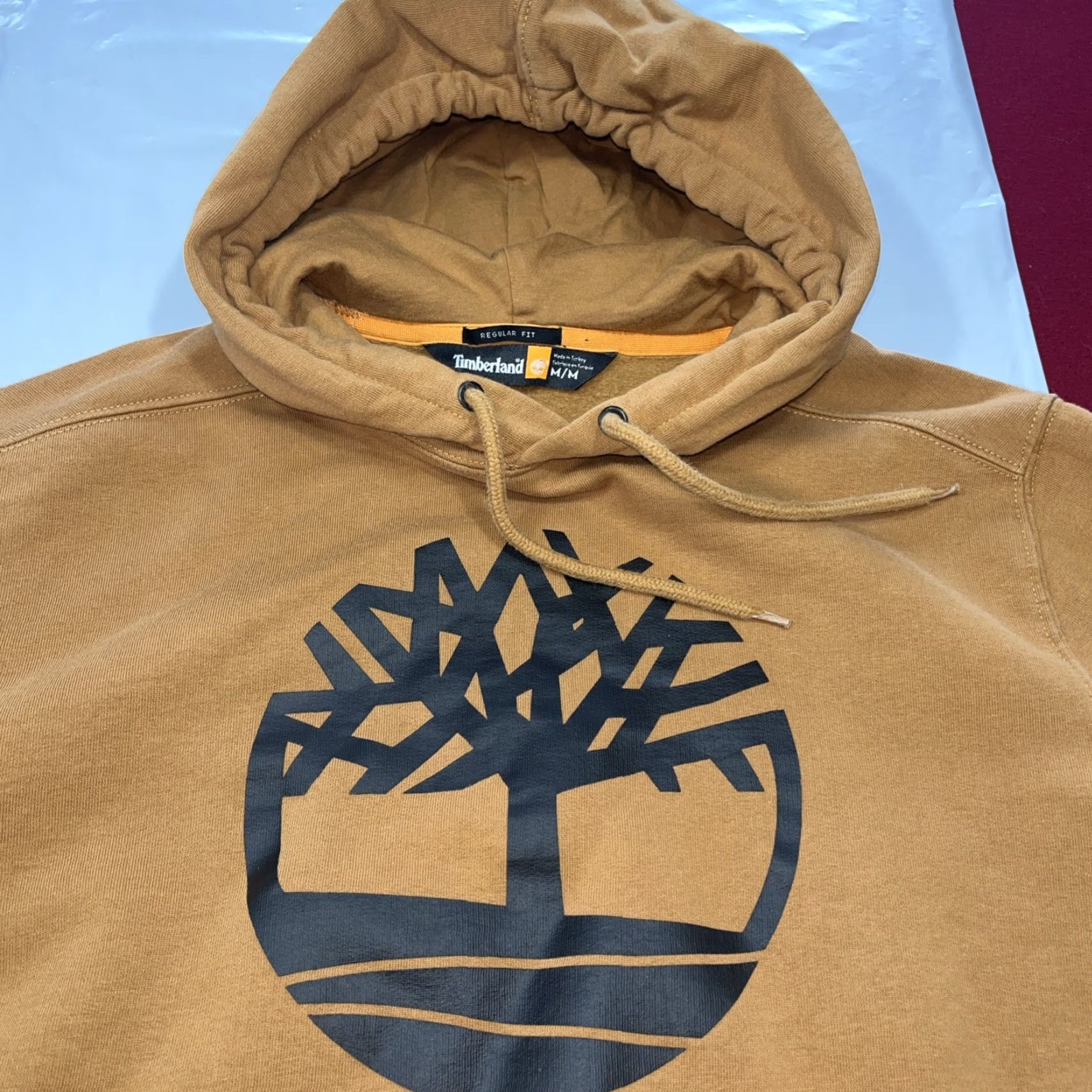 Timberland Timberland Brown Logo Hoodie Mens Black Tree Logo Hooded Sweatshirt, Size Medium Size US M / EU 48-50 / 2 - 2 Thumbnail