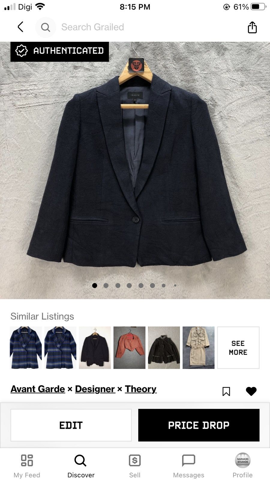 Theory THEORY MENSWEAR JACKET BLAZER #6702-80 Size XS / US 0-2 / IT 36-38 - 11 Thumbnail