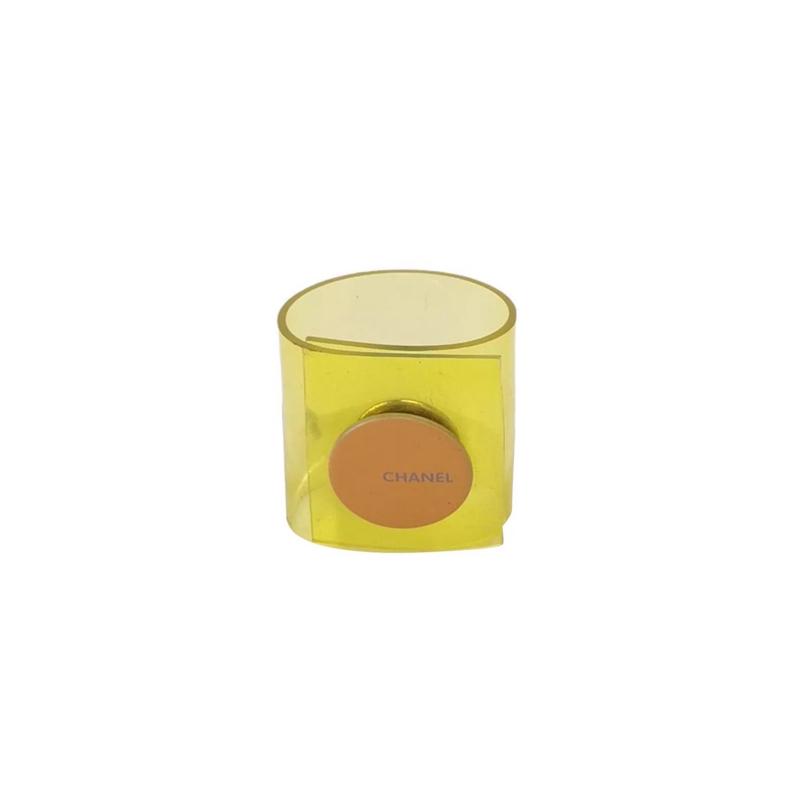Chanel Chanel Vintage Jelly Yellow PVC Ring Size ONE SIZE - 1 Thumbnail