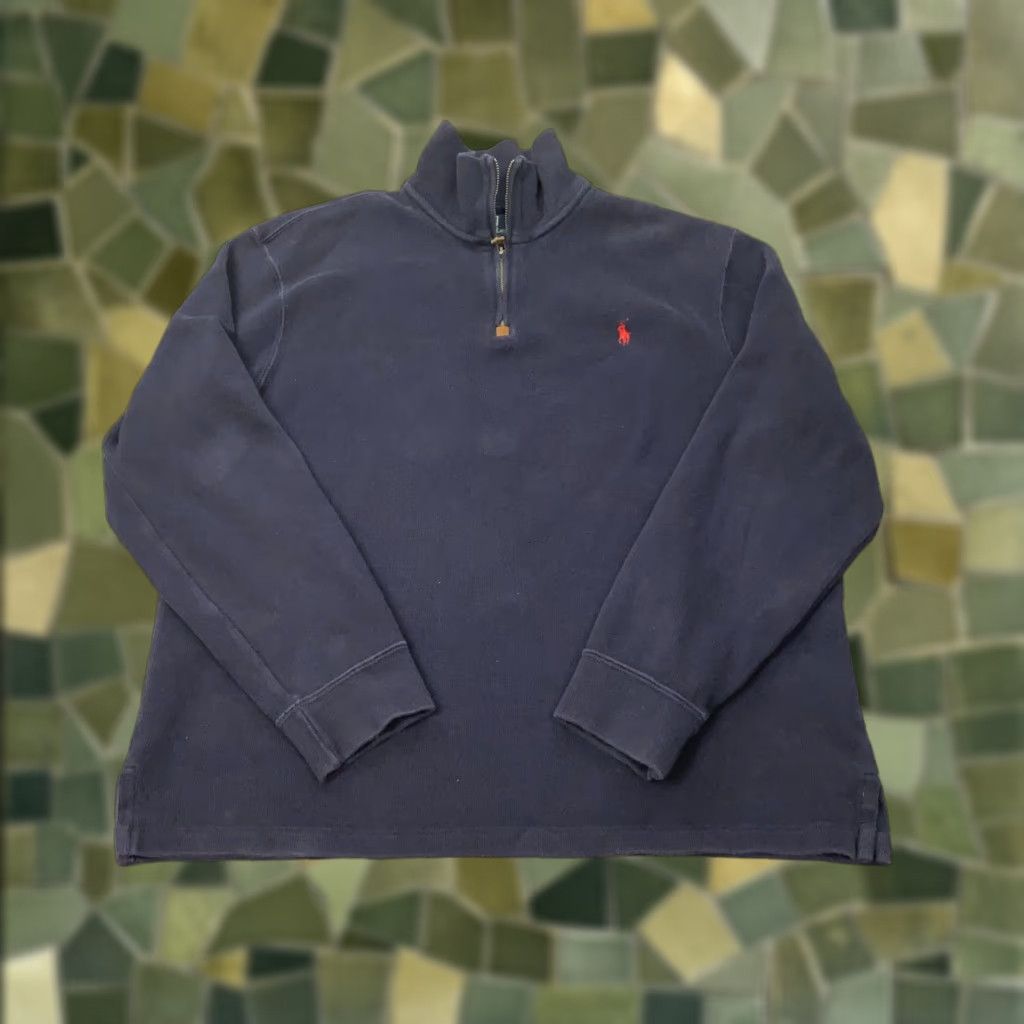 Polo Ralph Lauren VTG Polo Ralph Lauren Pullover Mens Large Blue 1/4 Zip Mock Neck Pony 90s Polo Ralph Lauren Pullover Mens Large Blue 1/4 Zip Mock Neck Pony 90s Size US L / EU 52-54 / 3 - 1 Thumbnail