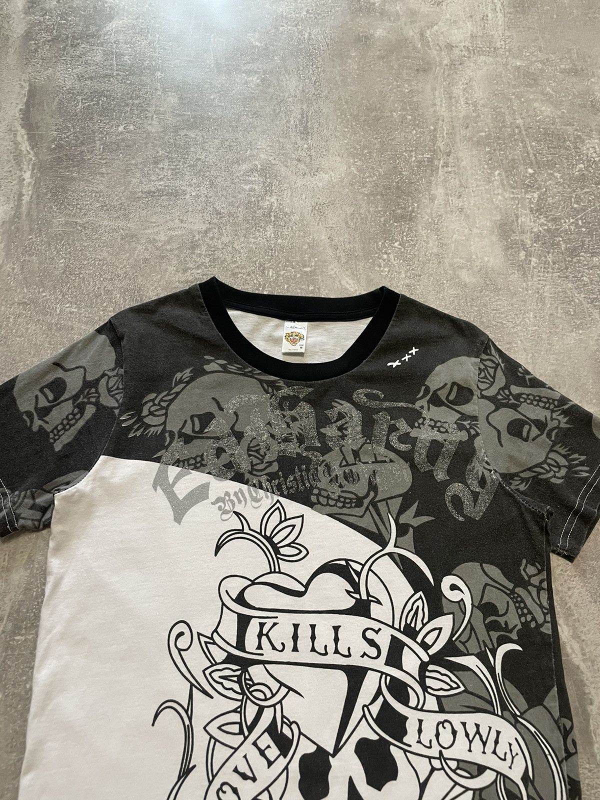 Christian Audigier × Ed Hardy Vintage Ed Hardy Skulls T-Shirt Y2K Size US M / EU 48-50 / 2 - 2 Thumbnail