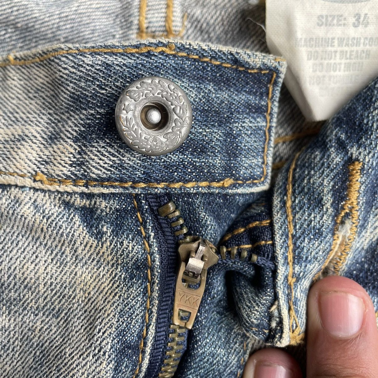 Vintage 🔥Joge Martin Patchworks Ripped Distress Dirty Denim Jeans Size US 36 / EU 52 - 15 Thumbnail
