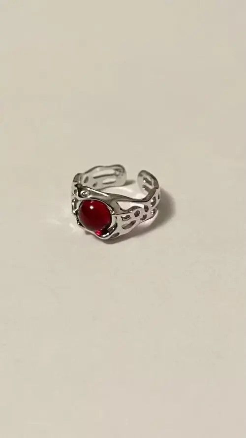 Handmade × Jewelry Electro Ring Crystal Stone Silver Abstract Star Pop Fantasy Size ONE SIZE - 3 Thumbnail