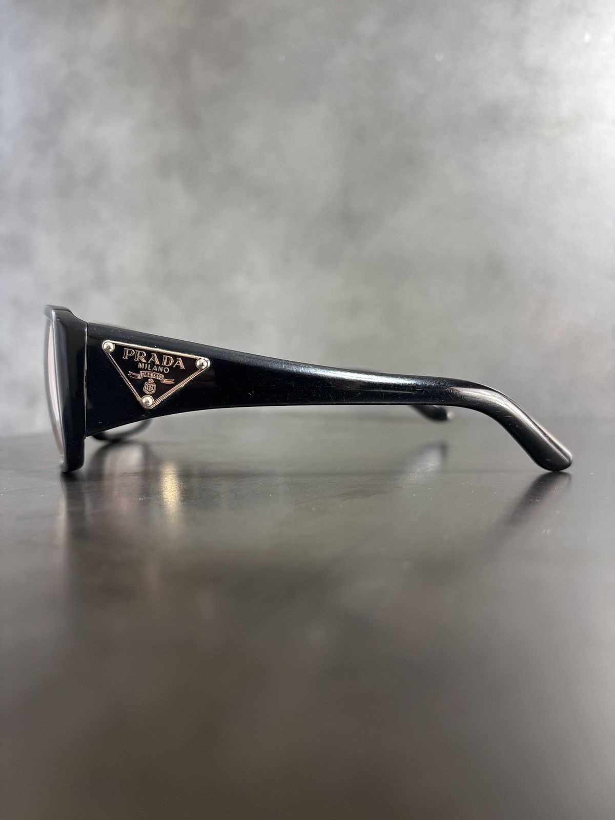Y2K Prada Sunglasses SPR16L Triangle Logo Case 2000s Vintage