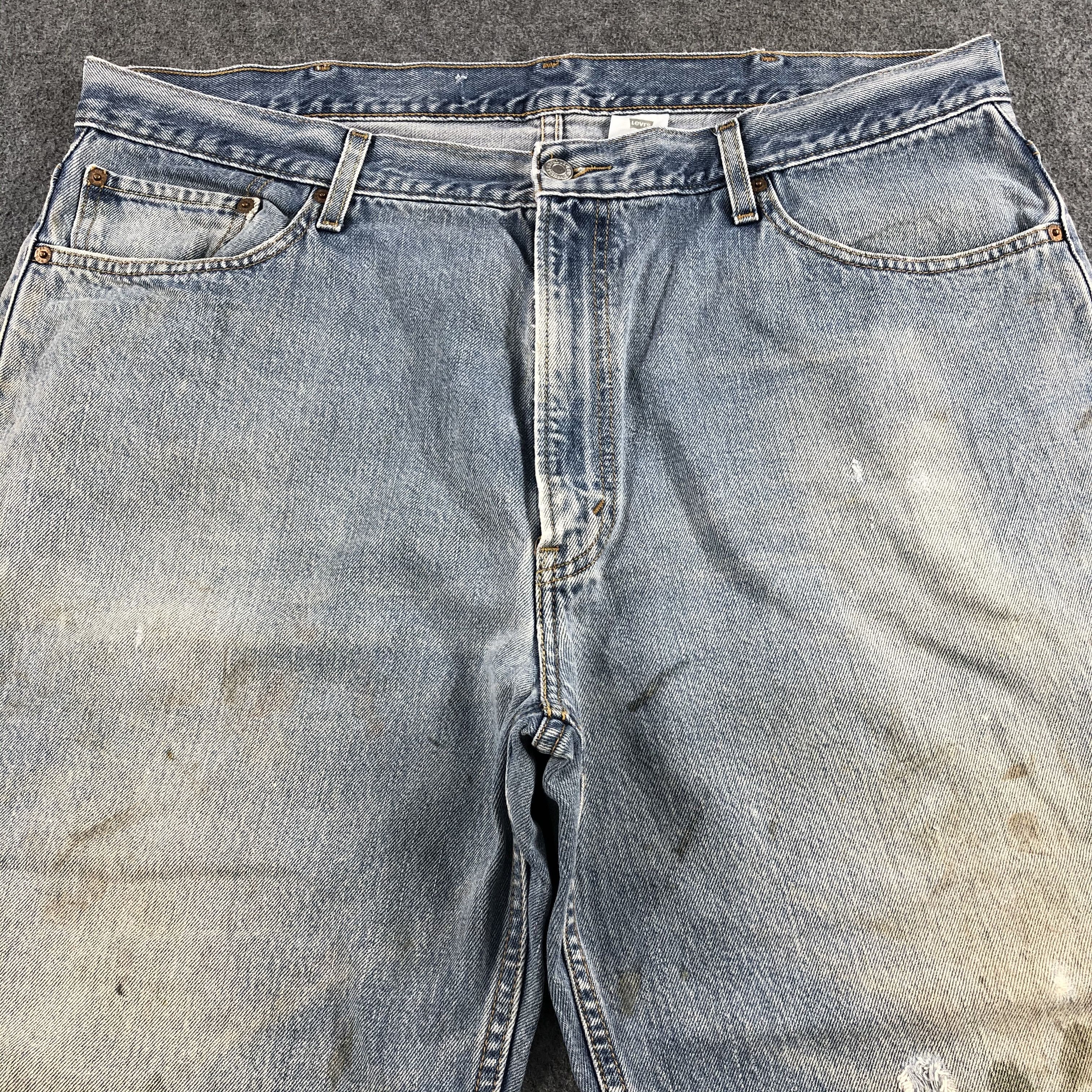 Levi's Vintage 90s Light Wash Levis 550 Jeans-J1709 Size US 41 - 3 Thumbnail