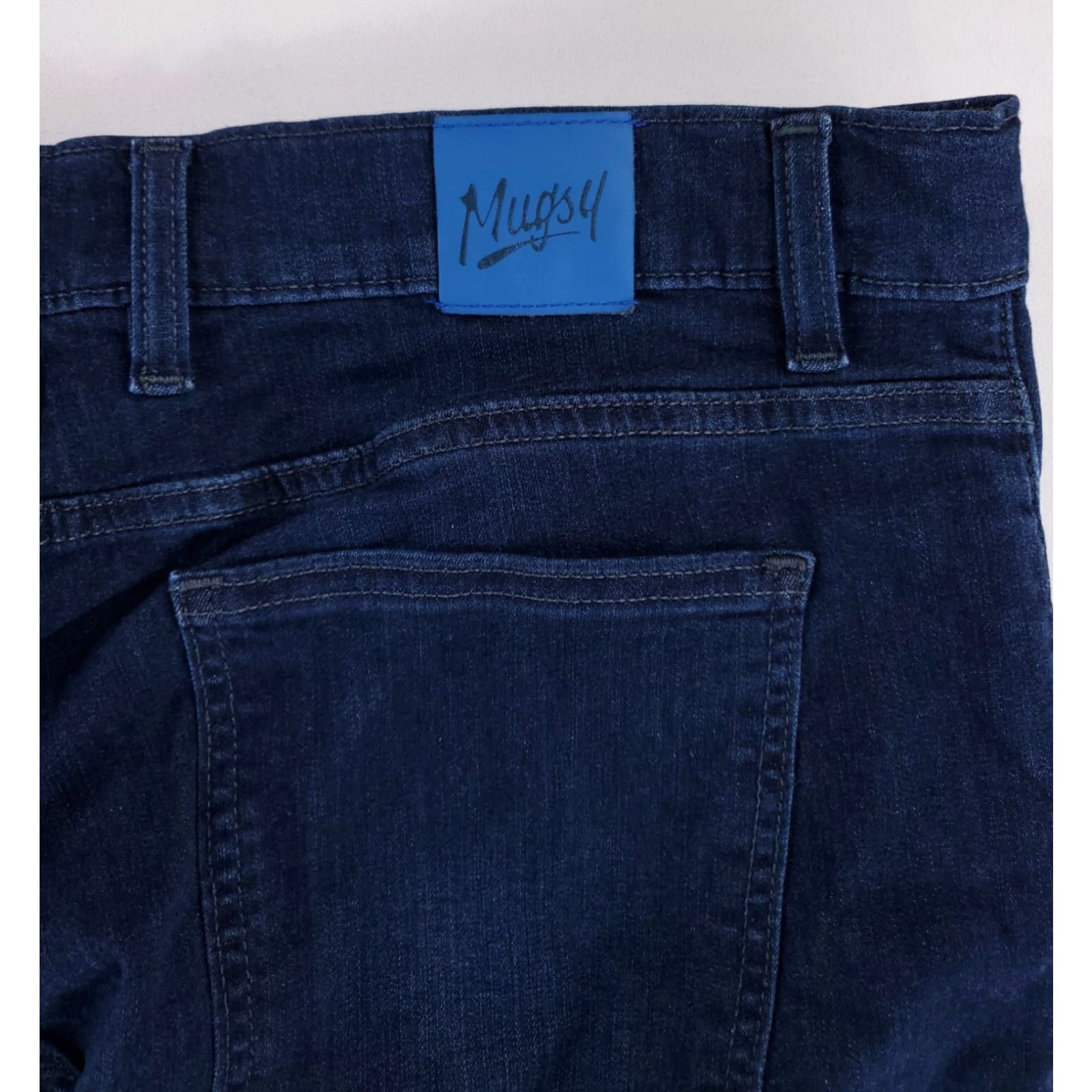 Vintage Mugsy Jeans Fultons Stretch Blue Jeans Straight Mens 34x29 Inseam 29 36x30 (34x29 Actual) Size US 34 / EU 50 - 6 Thumbnail