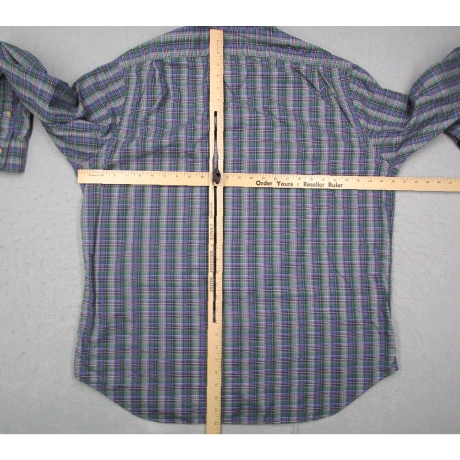 Polo Ralph Lauren VINTAGE Polo Ralph Lauren Shirt Mens 2XL Long Sleeve Button-Up Plaid Green Blue Pony Winter Size US XXL / EU 58 / 5 - 5 Thumbnail
