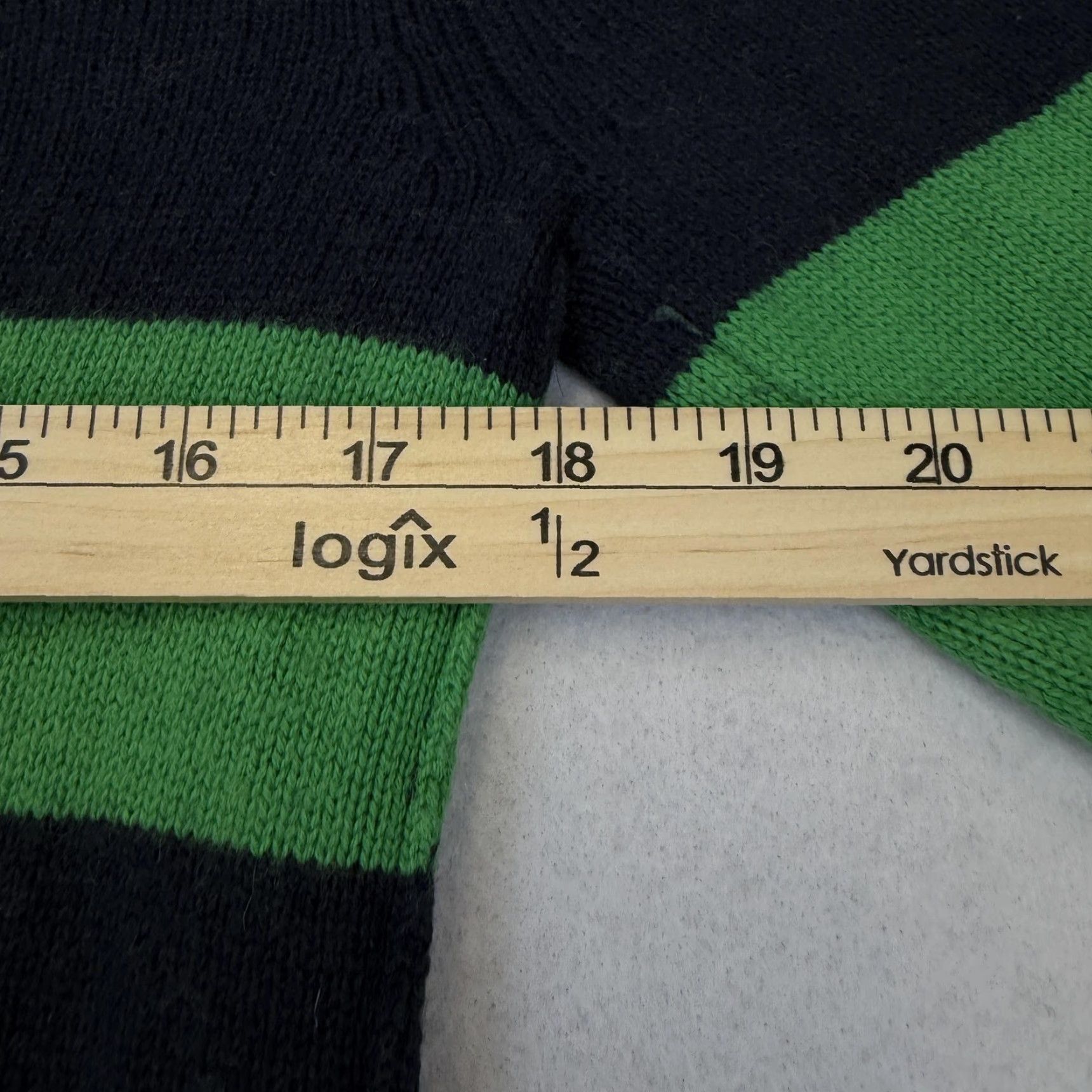 American Eagle Outfitters American Eagle Outfitters Sweater Mens Small Green Navy Striped Crewneck Logo Size US S / EU 44-46 / 1 - 7 Thumbnail
