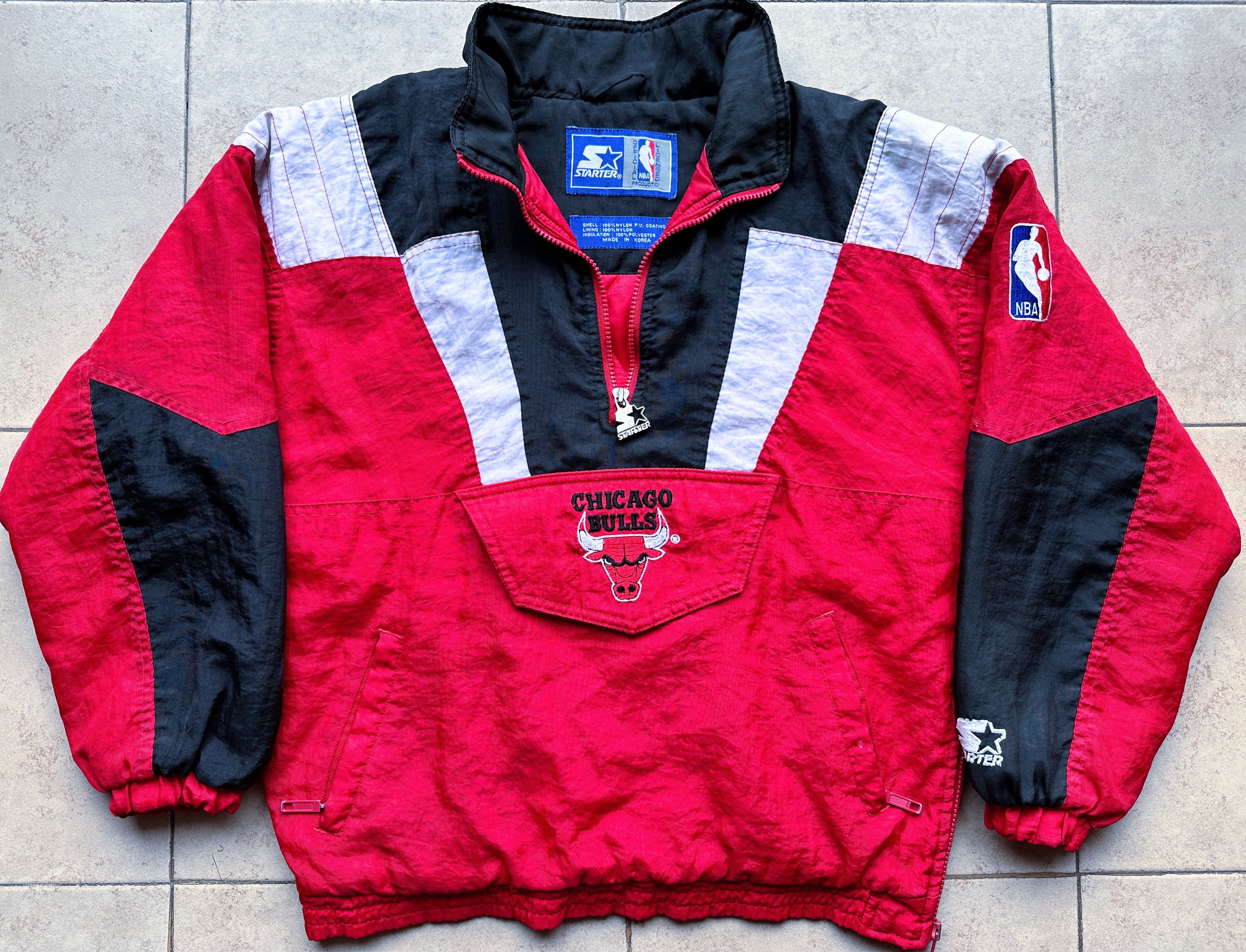 Starter Chicago Bulls 90s STARTER puffer 1/2 jacket yth red NBA vtg Size US XS / EU 42 / 0 - 1 Thumbnail