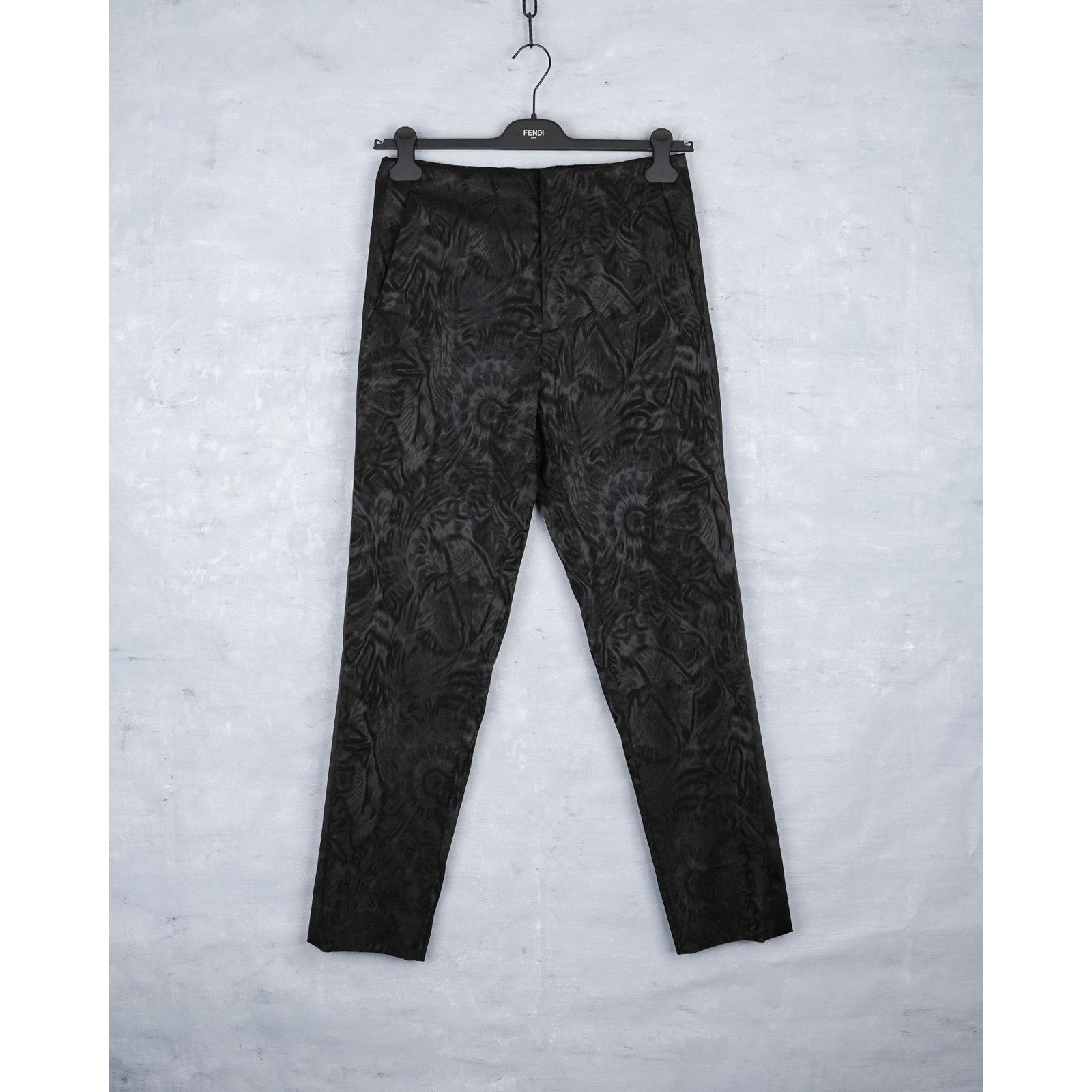 Dior Dior black patterned textured stylish women's trousers pants Size 32" / US 10 / IT 46 - 1 Thumbnail