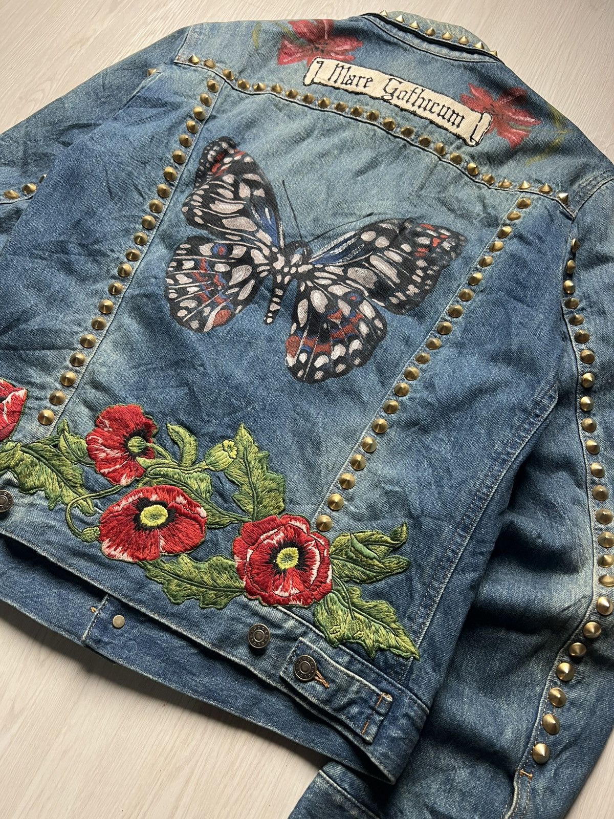 Gucci Gucci Mare Gothicum Embroidered Studded Denim Jacket Size US M / EU 48-50 / 2 - 3 Thumbnail