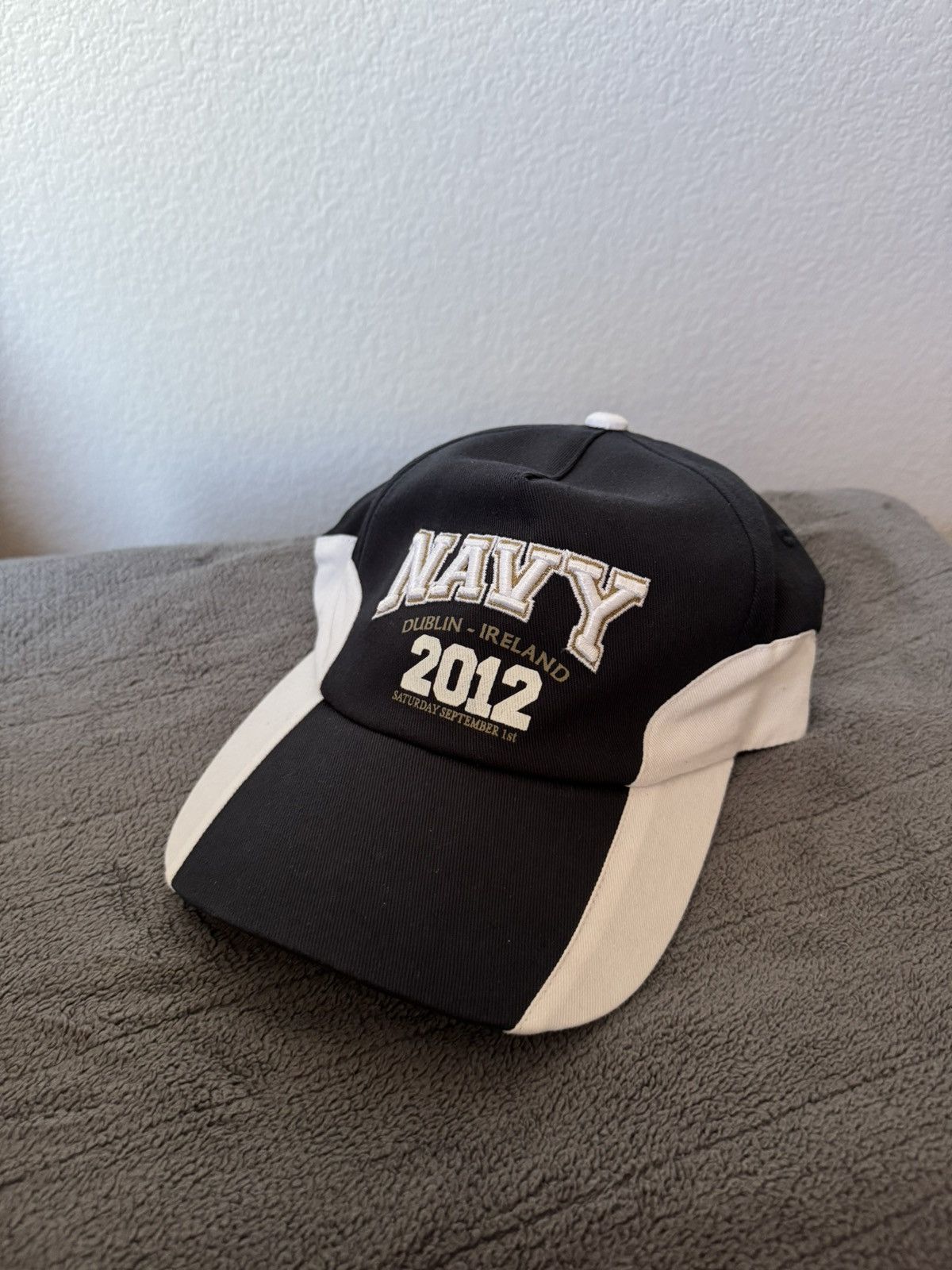 Vintage Vintage Navy Football Hat Size ONE SIZE - 1 Thumbnail