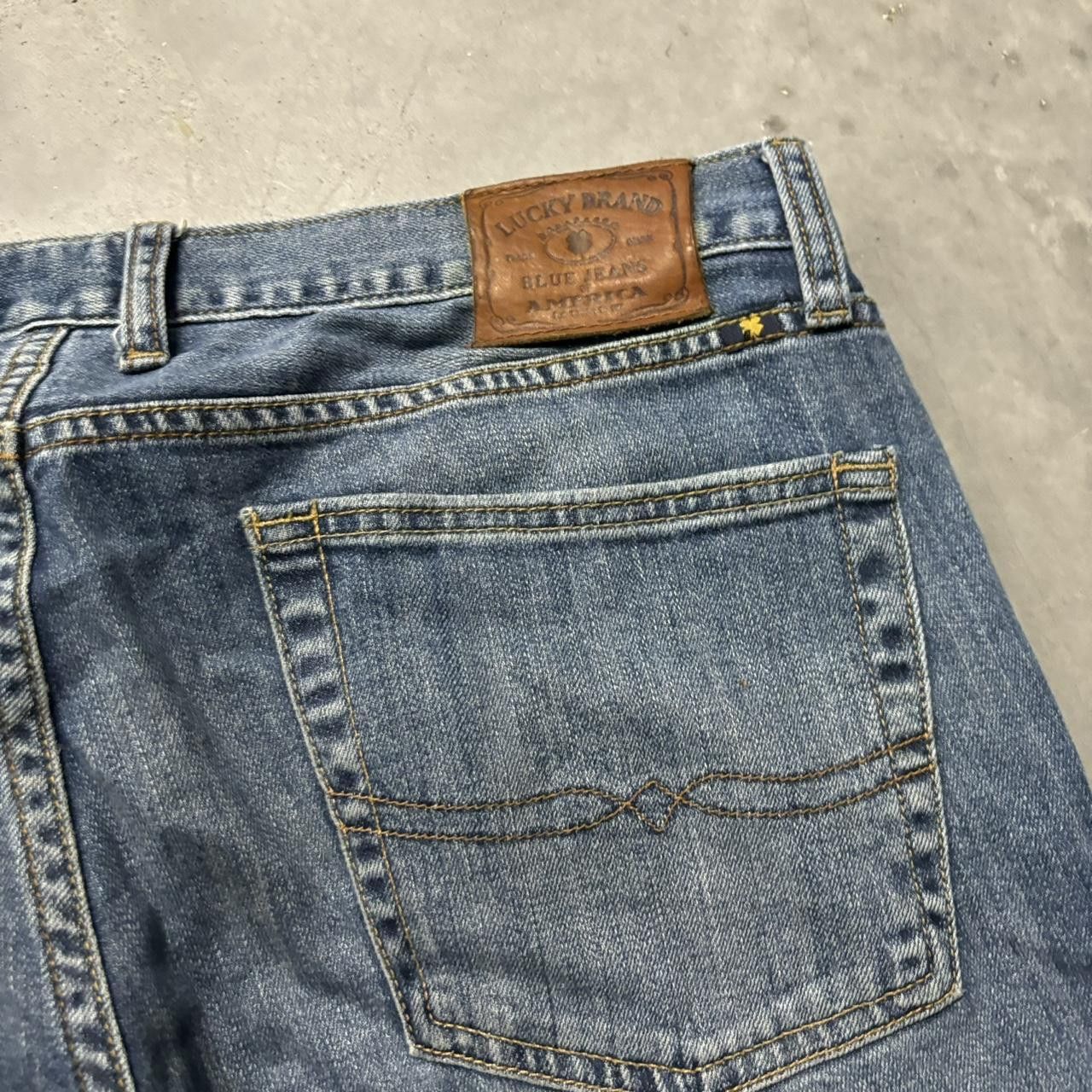Japanese Brand × Vintage Crazy Vintage Y2K/2000s Baggy Grunge Dark Wash Skater Denim Jeans! Size US 36 / EU 52 - 7 Thumbnail