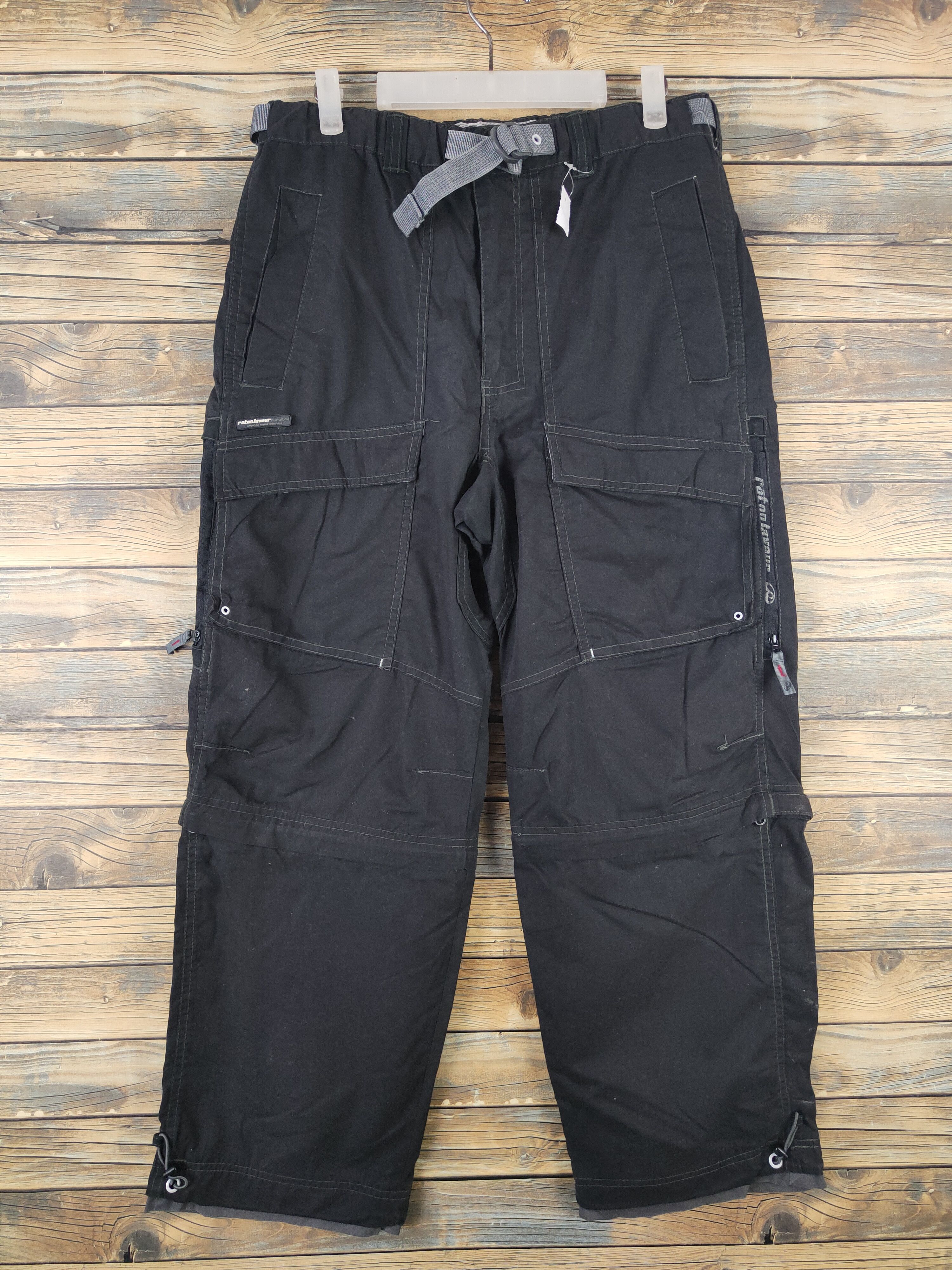 DL Ratonlaveur Black Multipocket Tactical Cargo Pants #750