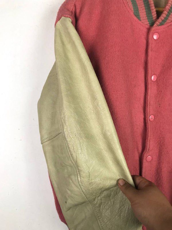 Vintage Vintage Rare Items Leather Varsity Rare colour Jacket Size US L / EU 52-54 / 3 - 10 Thumbnail