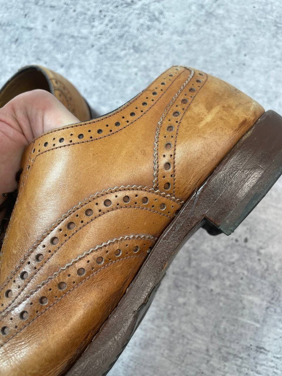 Loake Vintage Loake 1880 Ashby Tan Brouge Oxford Shoes Y2K Size US 9 / EU 42 - 9 Thumbnail
