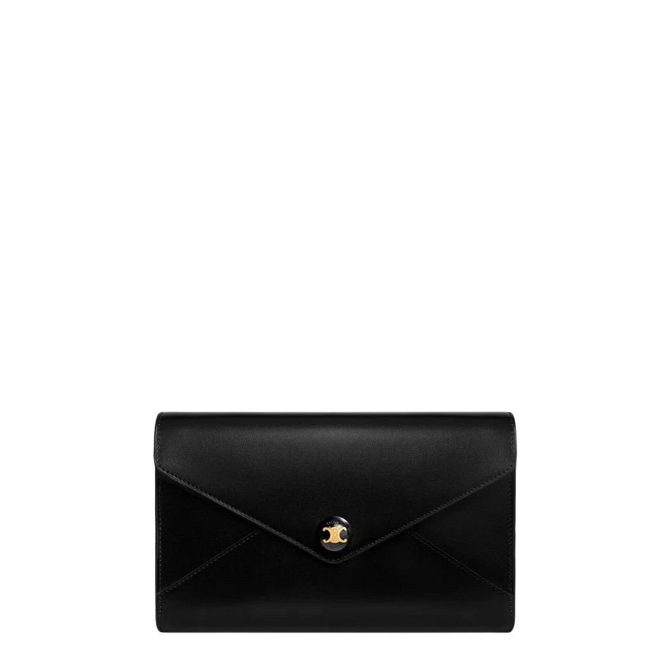 Celine CELINE $1900 Black Envelope Chain Wallet Bag New Size ONE SIZE - 1 Thumbnail