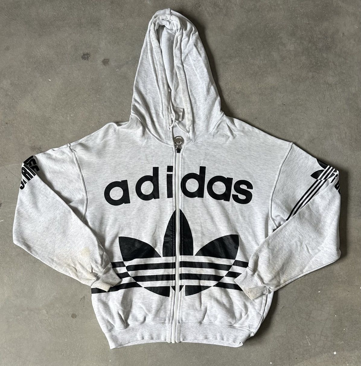 Adidas VINTAGE ADIDAS MIDZIPPER SWEATER BIG LOGO Size US L / EU 52-54 / 3 - 1 Thumbnail