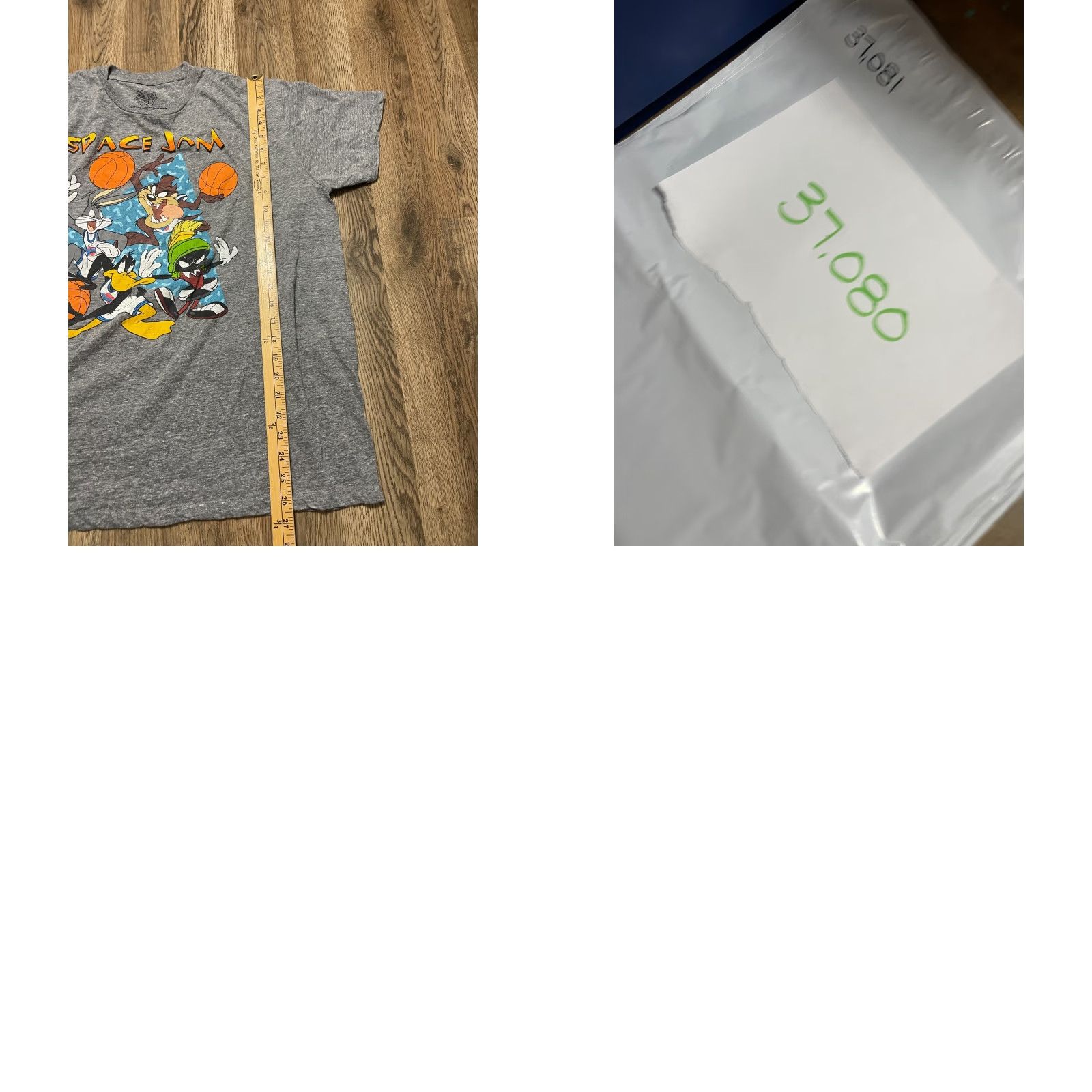 Vintage Space Jam Shirt Men Large Gray Looney Tunes Characters Crew Neck T-Shirt Cotton Logo All Seasons Vintage No Size US L / EU 52-54 / 3 - 8 Thumbnail