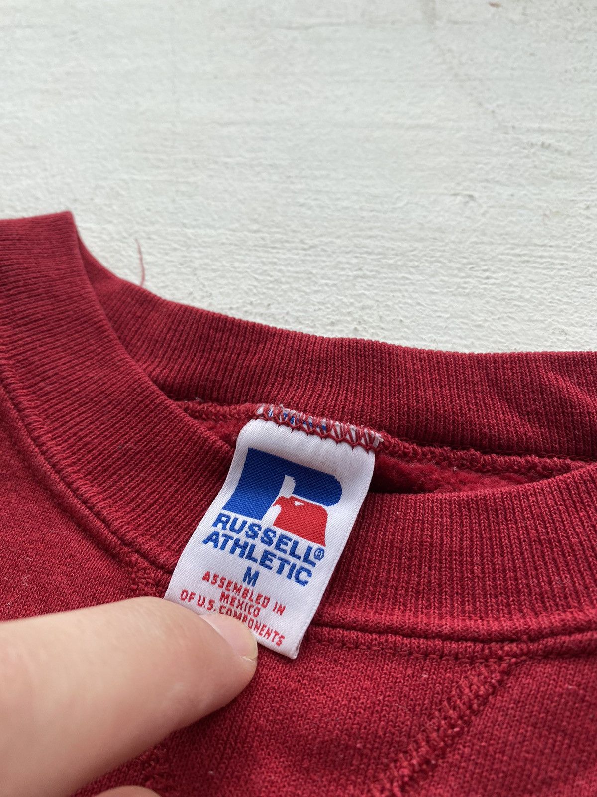 Russell Athletic × Vintage 🔥90s Russell Athletic Stanford Red Mens Sweatshirt Size US M / EU 48-50 / 2 - 3 Thumbnail