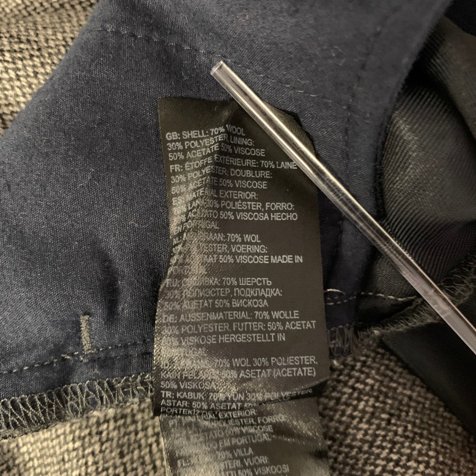 Ted Baker TED BAKER Size 36 Grey Black Marled Wool Polyester Suit Size 36R - 11 Thumbnail