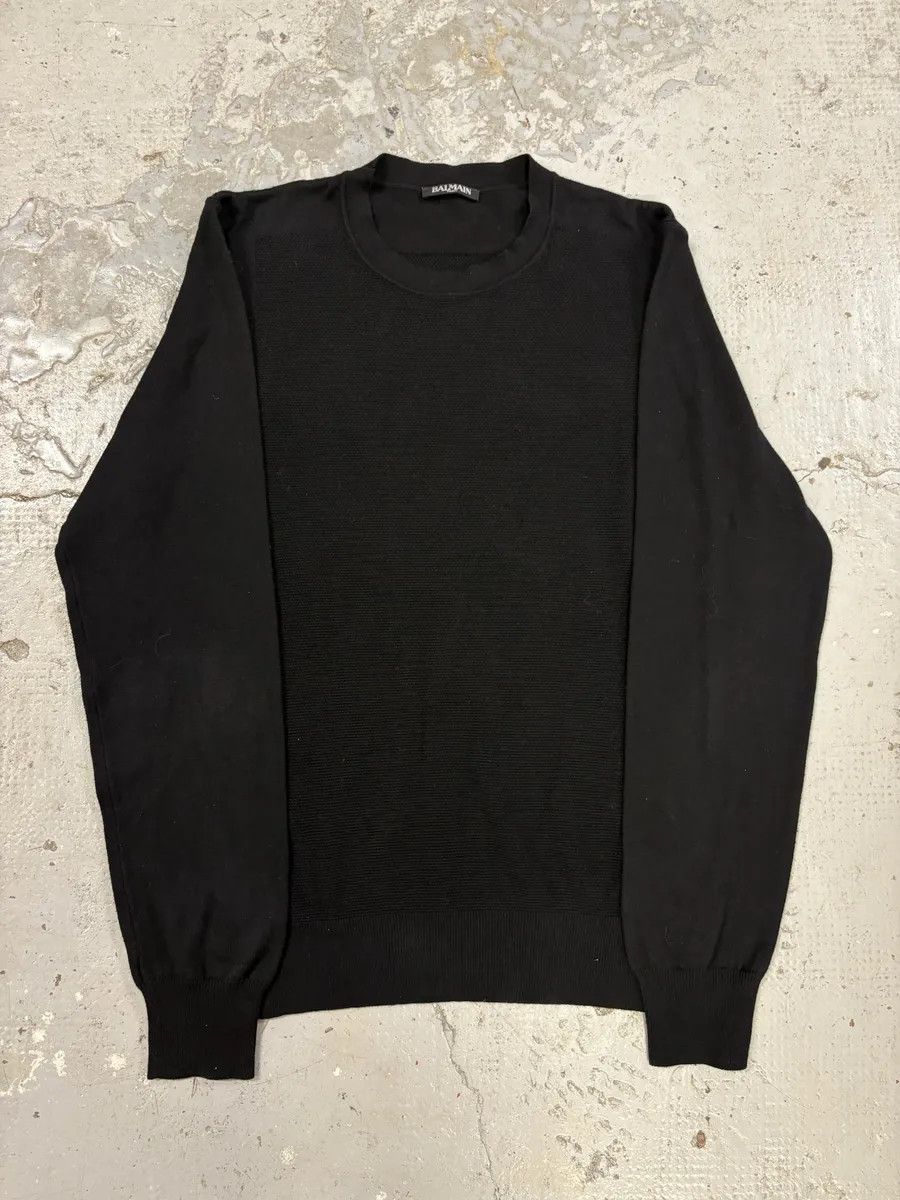 Balmain × Designer × Vintage Balmain Black Minimalist Sweater Size US S / EU 44-46 / 1 - 1 Thumbnail