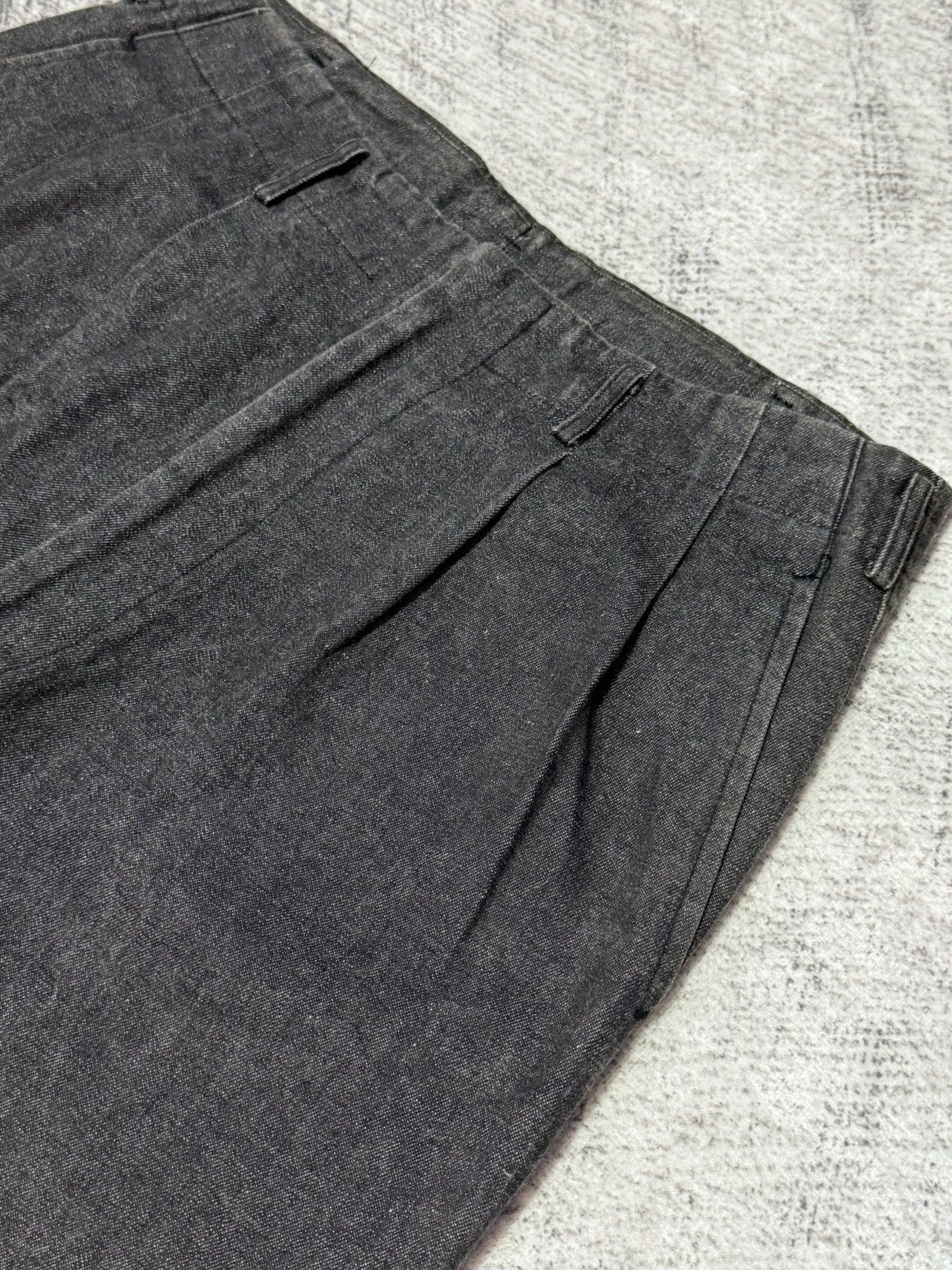 Creighton × Japanese Brand × Vintage 50s 60s Creighton Selvedge Pleated High Waist Baggy Jeans Size US 31 - 7 Thumbnail