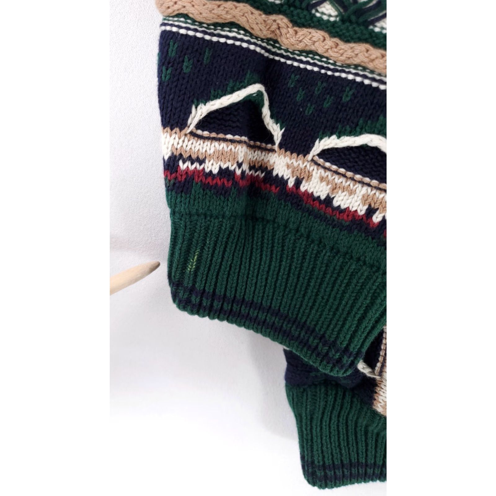Cotton Traders Cotton Traders Coogi-Style 3D Textured Sweater Mens L Multicolor Pullover Men L Size US L / EU 52-54 / 3 - 2 Thumbnail