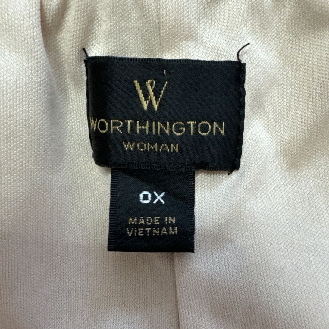 Worthington Worthington Woman 0X (XL) Gold Sequin Below Knee Skirt Size 36" / US 14 / IT 50 - 4 Thumbnail
