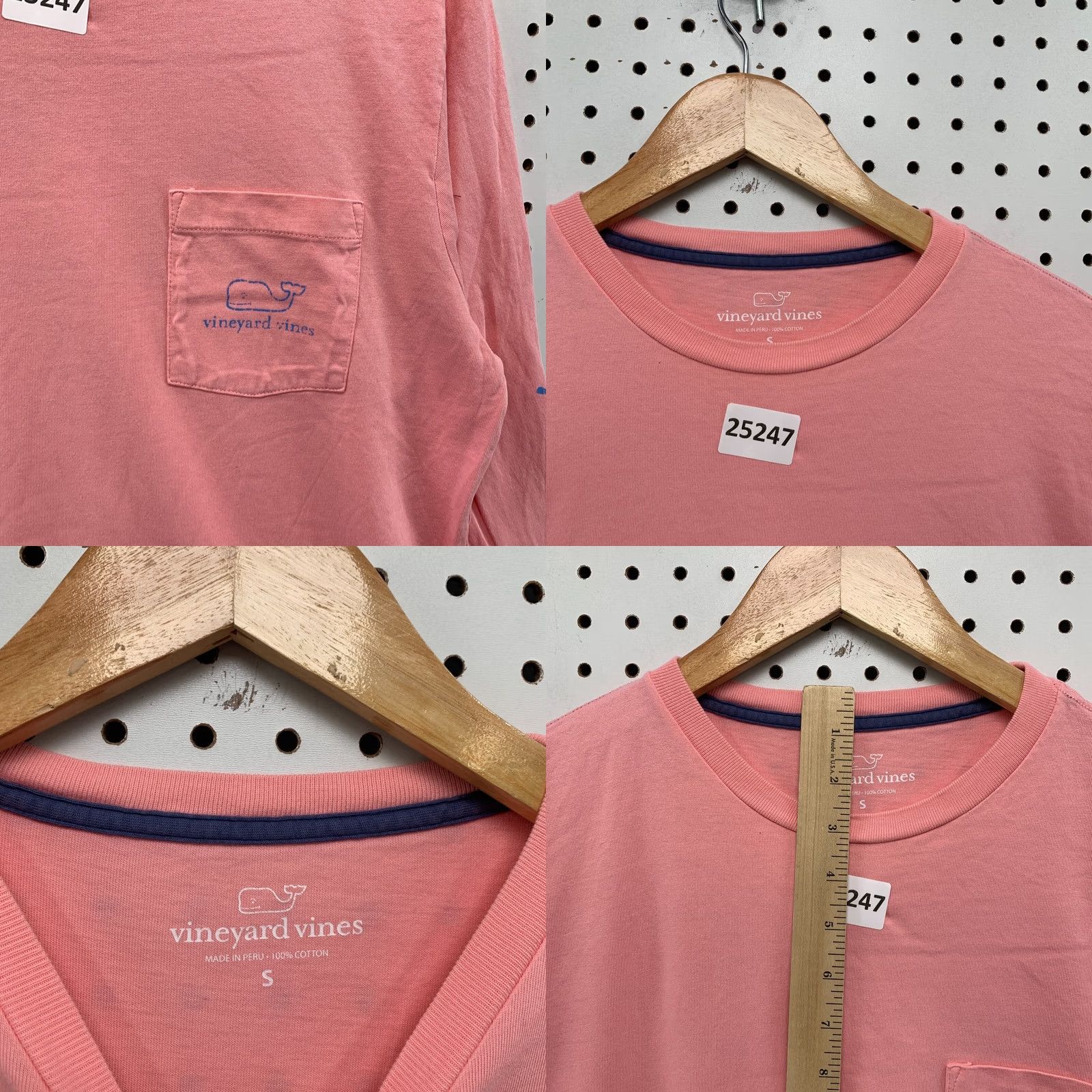 Vineyard Vines Vineyard Vines Pocket Shirt Pink Long Sleeve Whale Logo Adult Small Mens Shirt Size US S / EU 44-46 / 1 - 8 Thumbnail