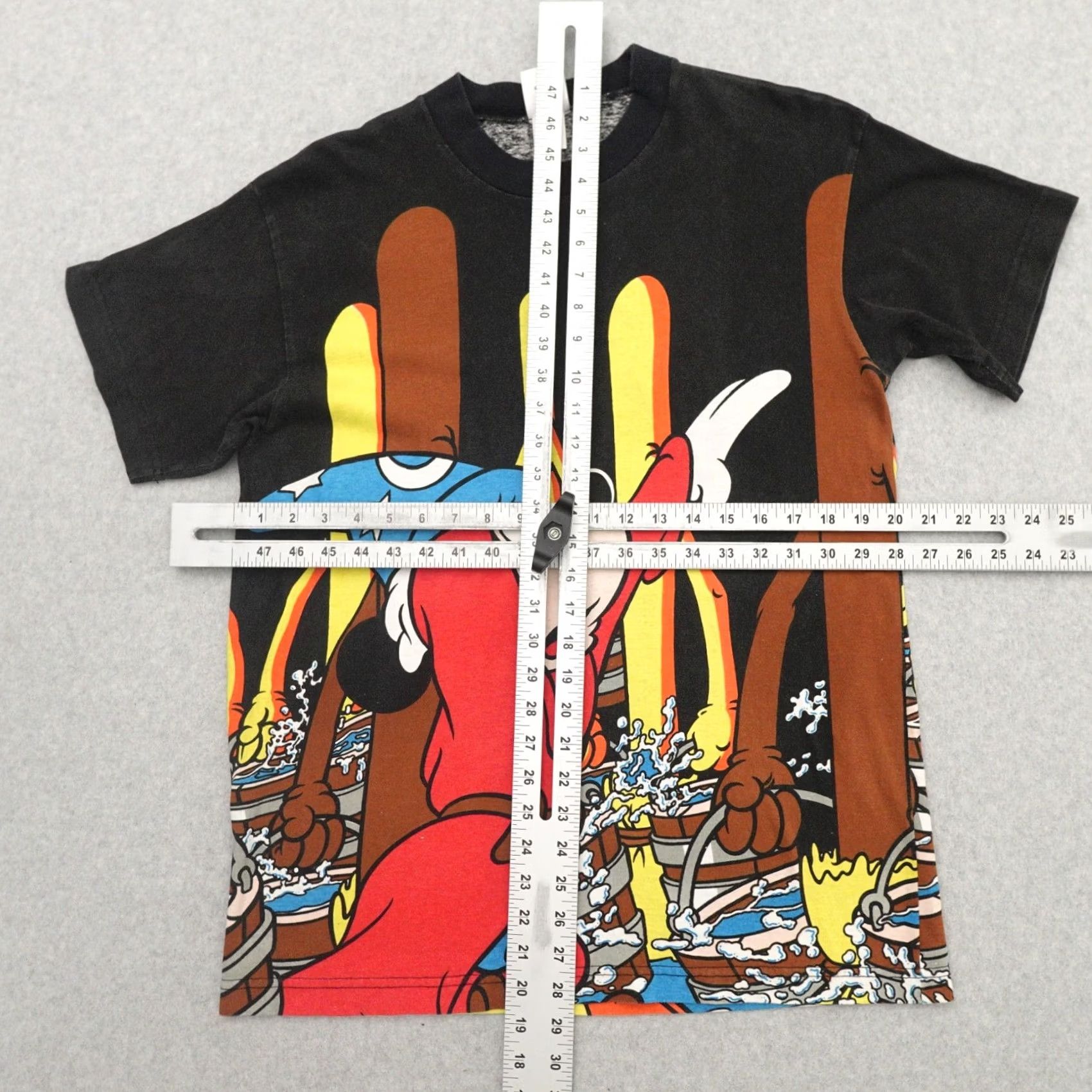 Disney VINTAGE Disney T-Shirt Adult Small/Medium (20X29) Fantasia Mickey All Over Print AOP Shirt Mens Size US M / EU 48-50 / 2 - 3 Thumbnail