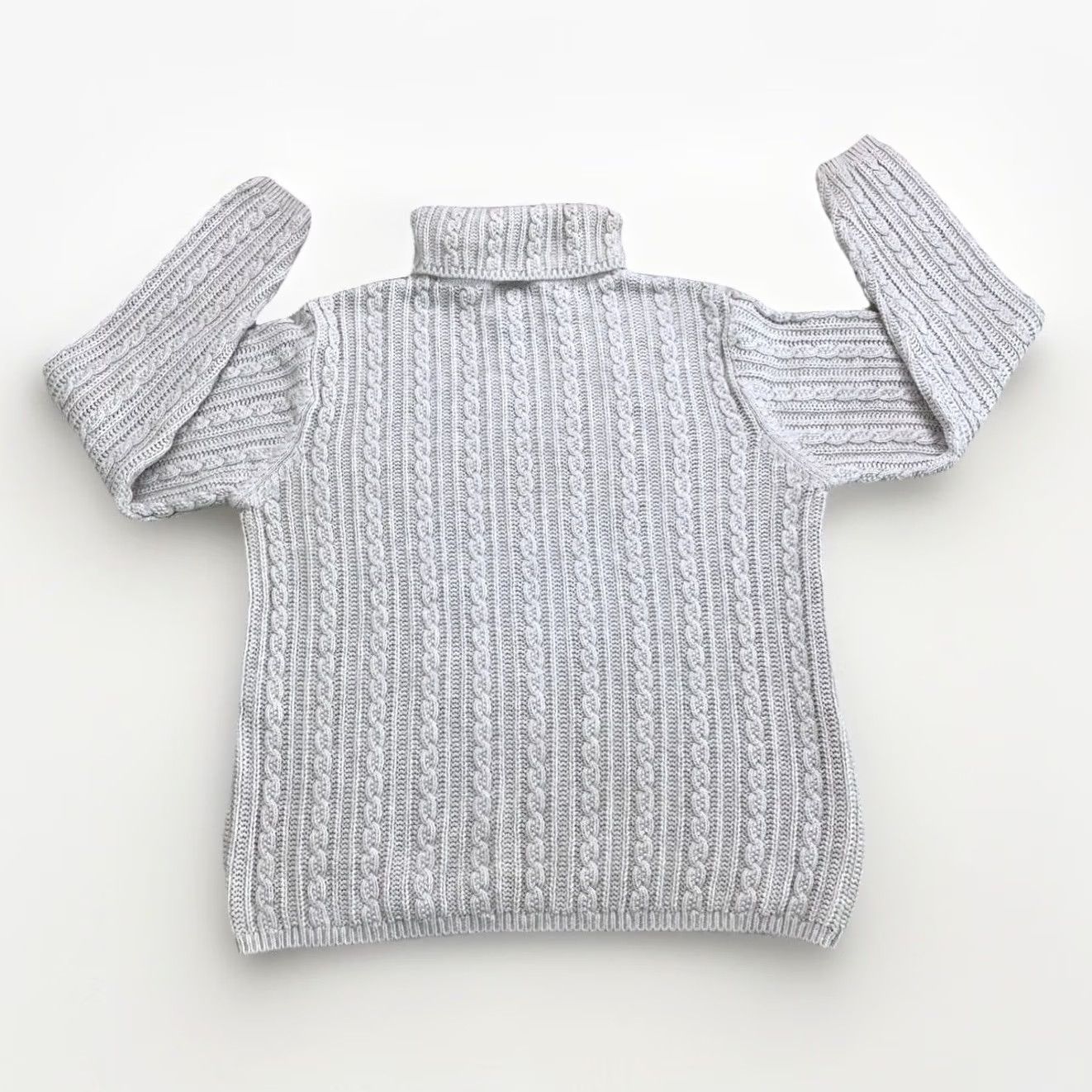 Talbots VINTAGE Talbots Cable-Knit Turtle Cowl Neck Sweater Beige Women's Medium Size M / US 6-8 / IT 42-44 - 6 Thumbnail