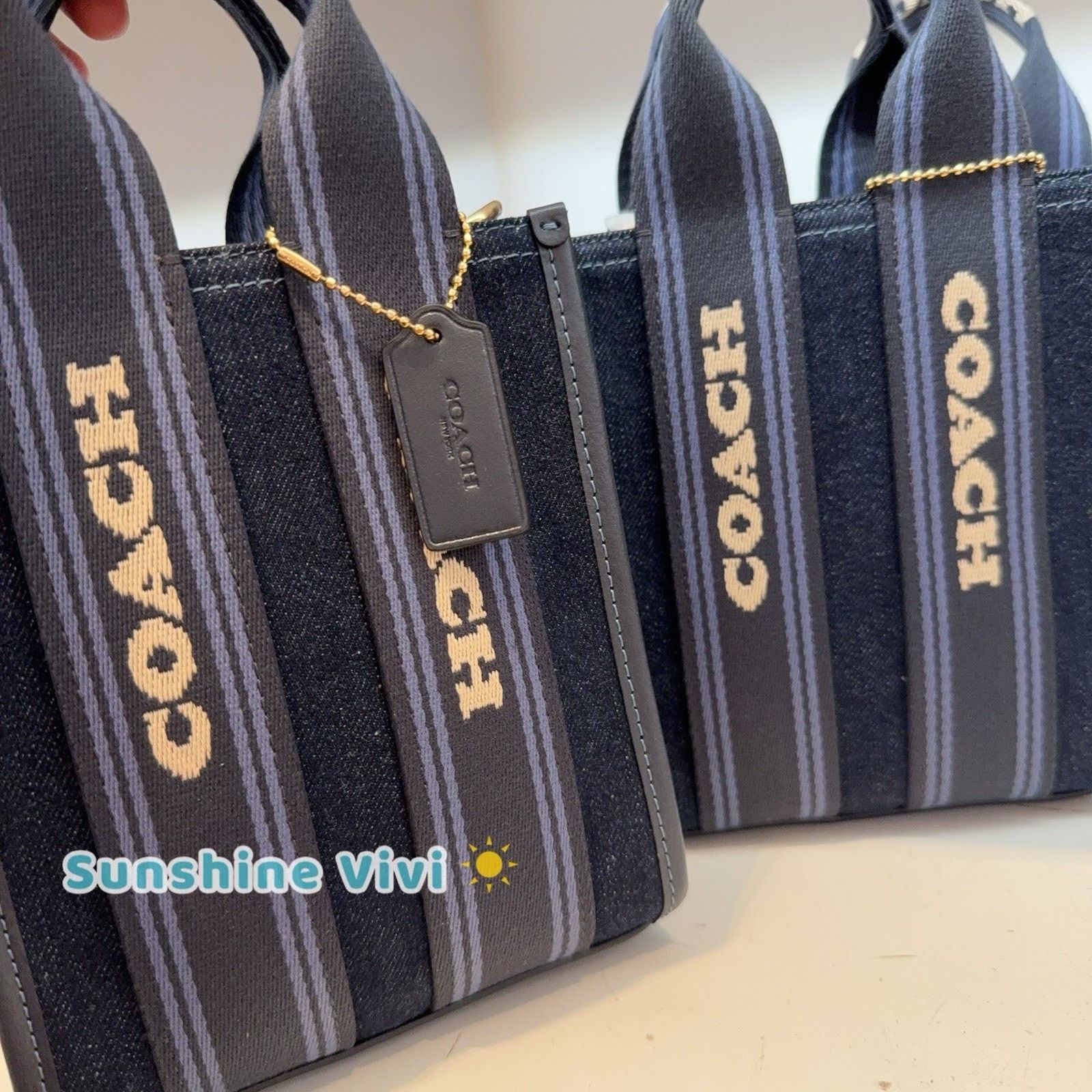 Coach NWT Coach Smith Mini Tote Bag CCL74 Dark Denim Size ONE SIZE - 5 Thumbnail